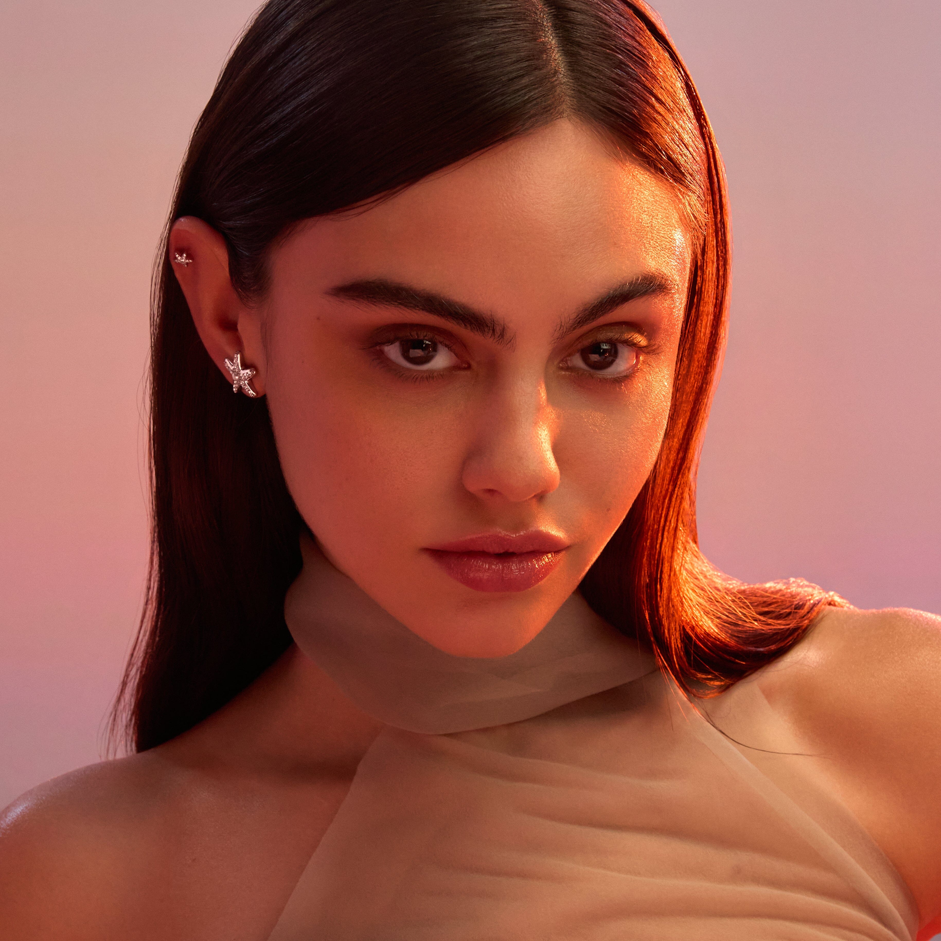 Grande Ariel Puce Nébuleuse Bijoux