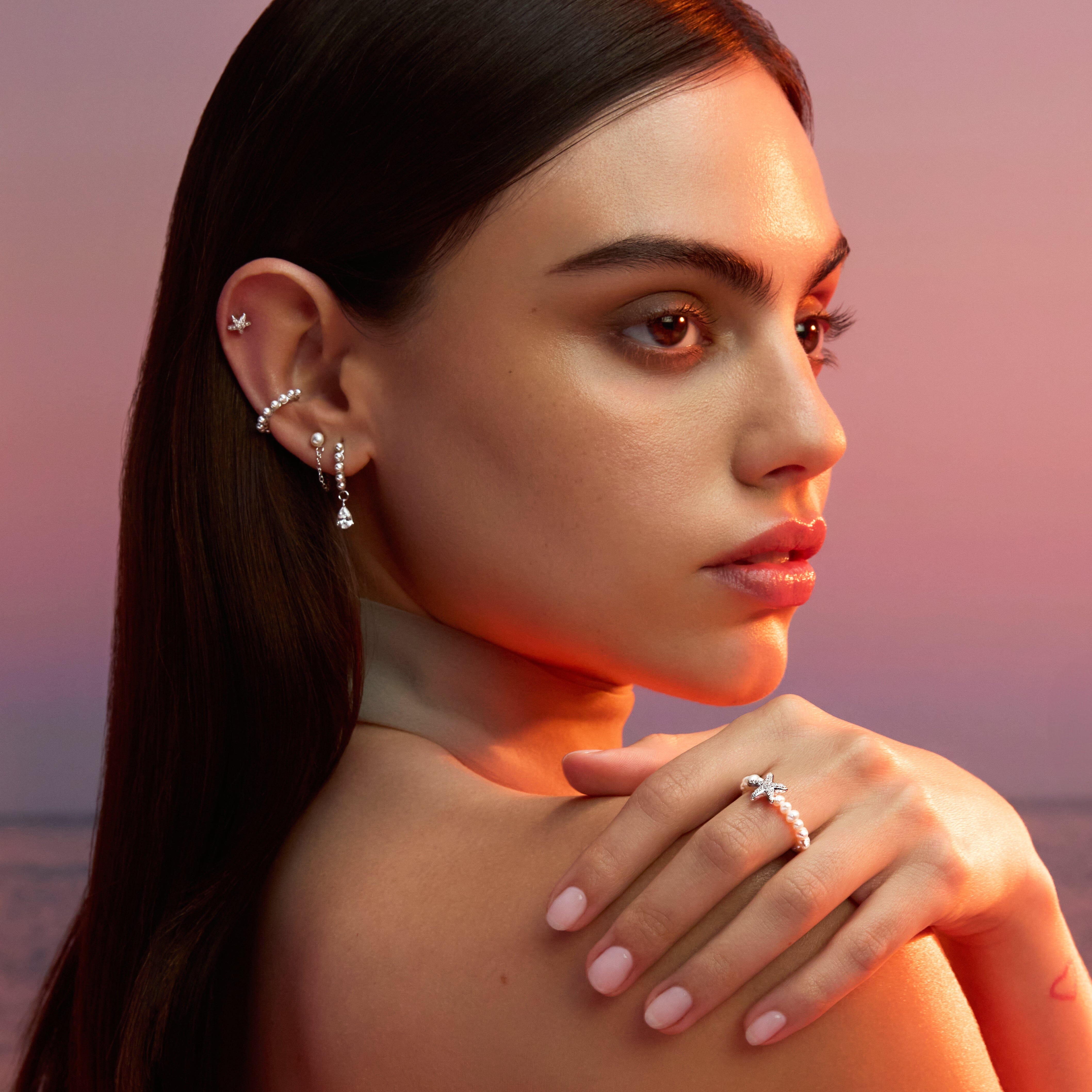 Earcuff Pearl Faux piercing Nébuleuse Bijoux