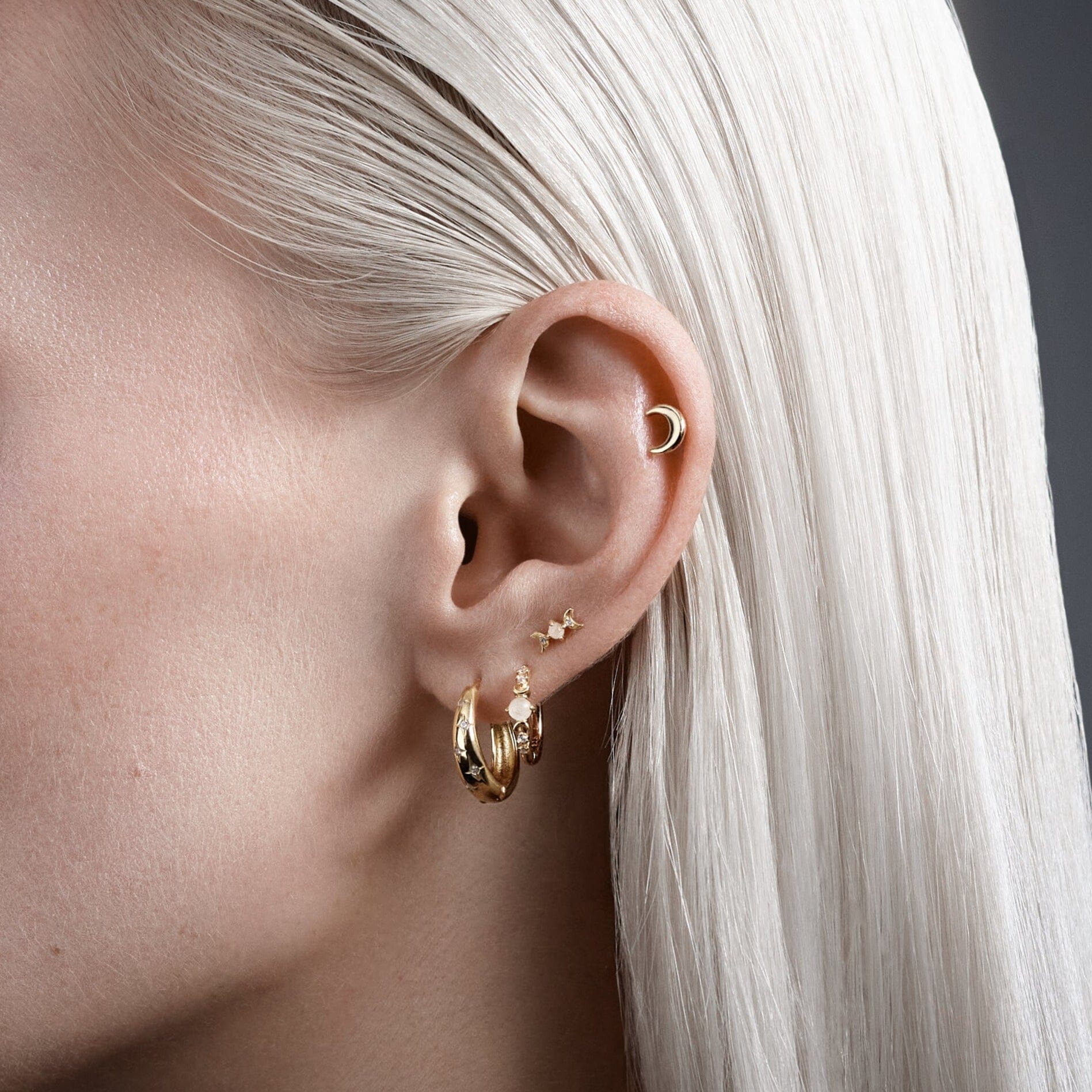 Moon Blanche Créole Nébuleuse Bijoux