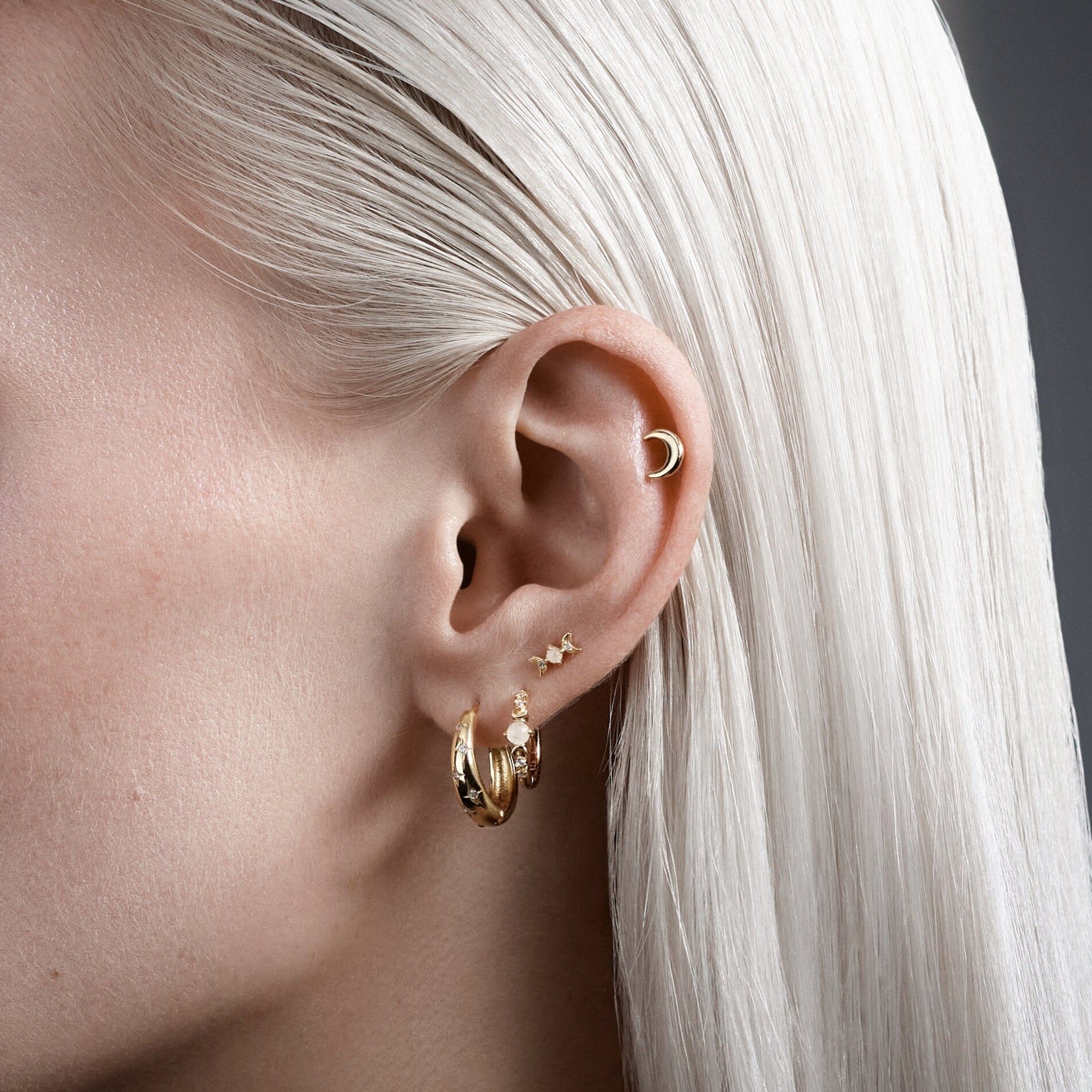 Luna Pierre de Lune Puce Nébuleuse Bijoux