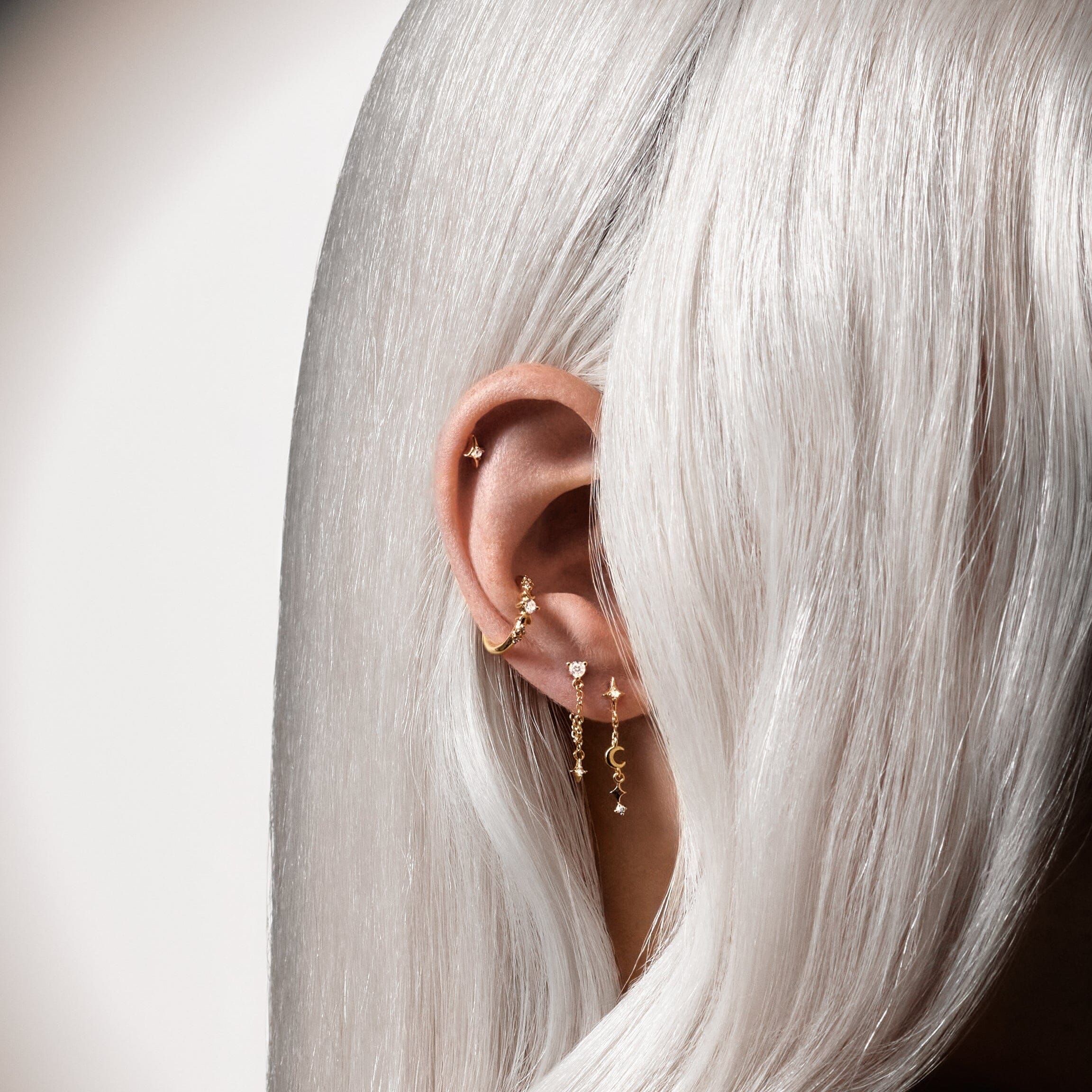 Intuition Blanche Puce Nébuleuse Bijoux