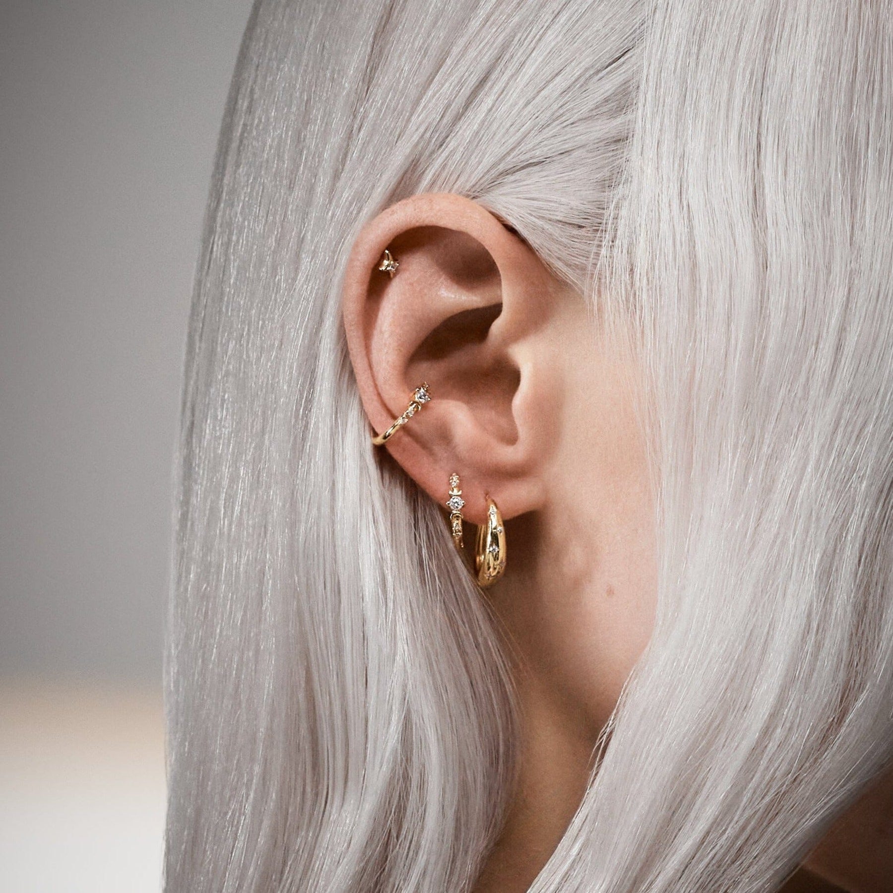 Moon Blanche Créole Nébuleuse Bijoux