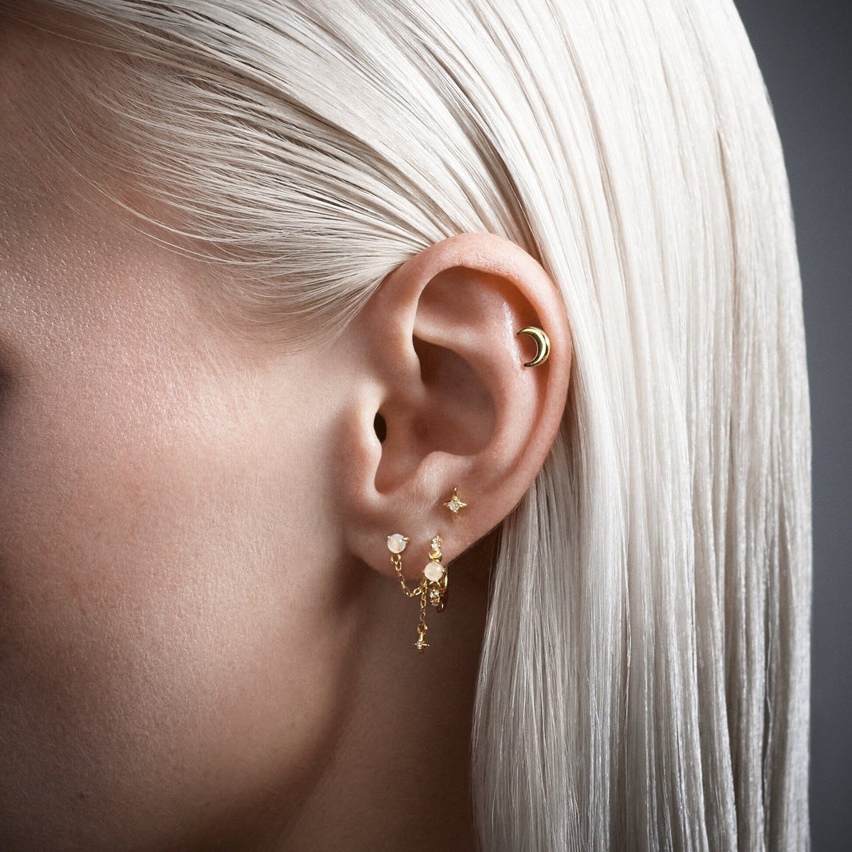 Belle Étoile Blanche Puce Nébuleuse Bijoux