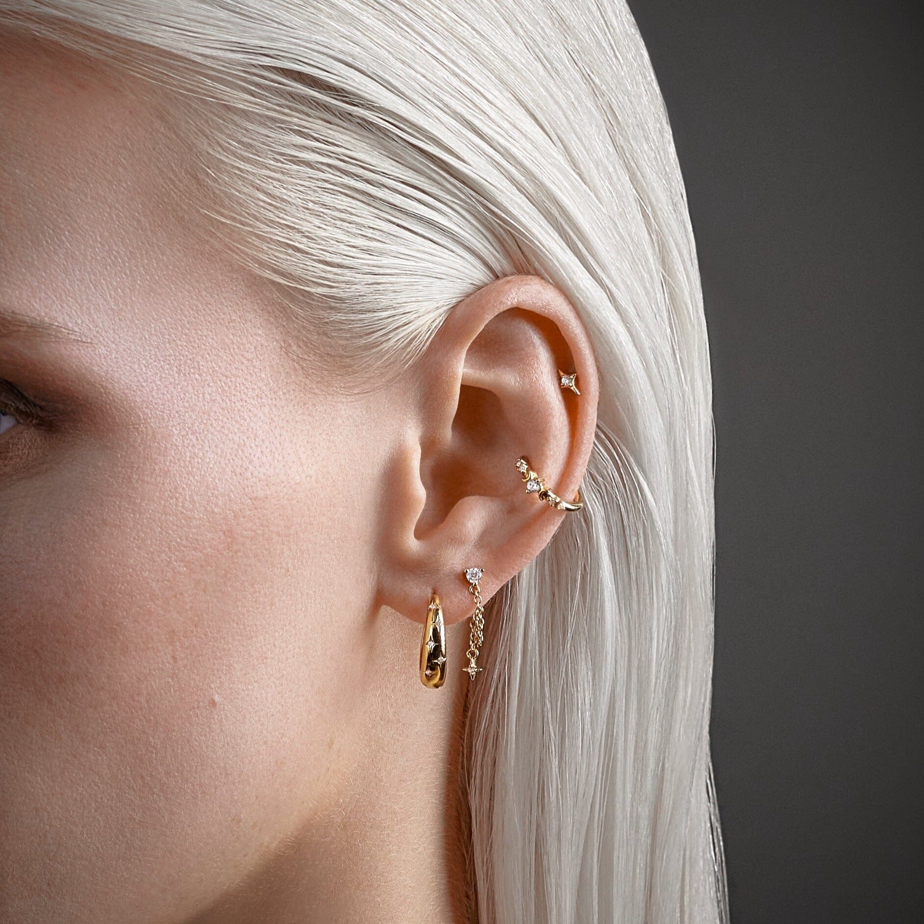 Intuition Blanche Puce Nébuleuse Bijoux