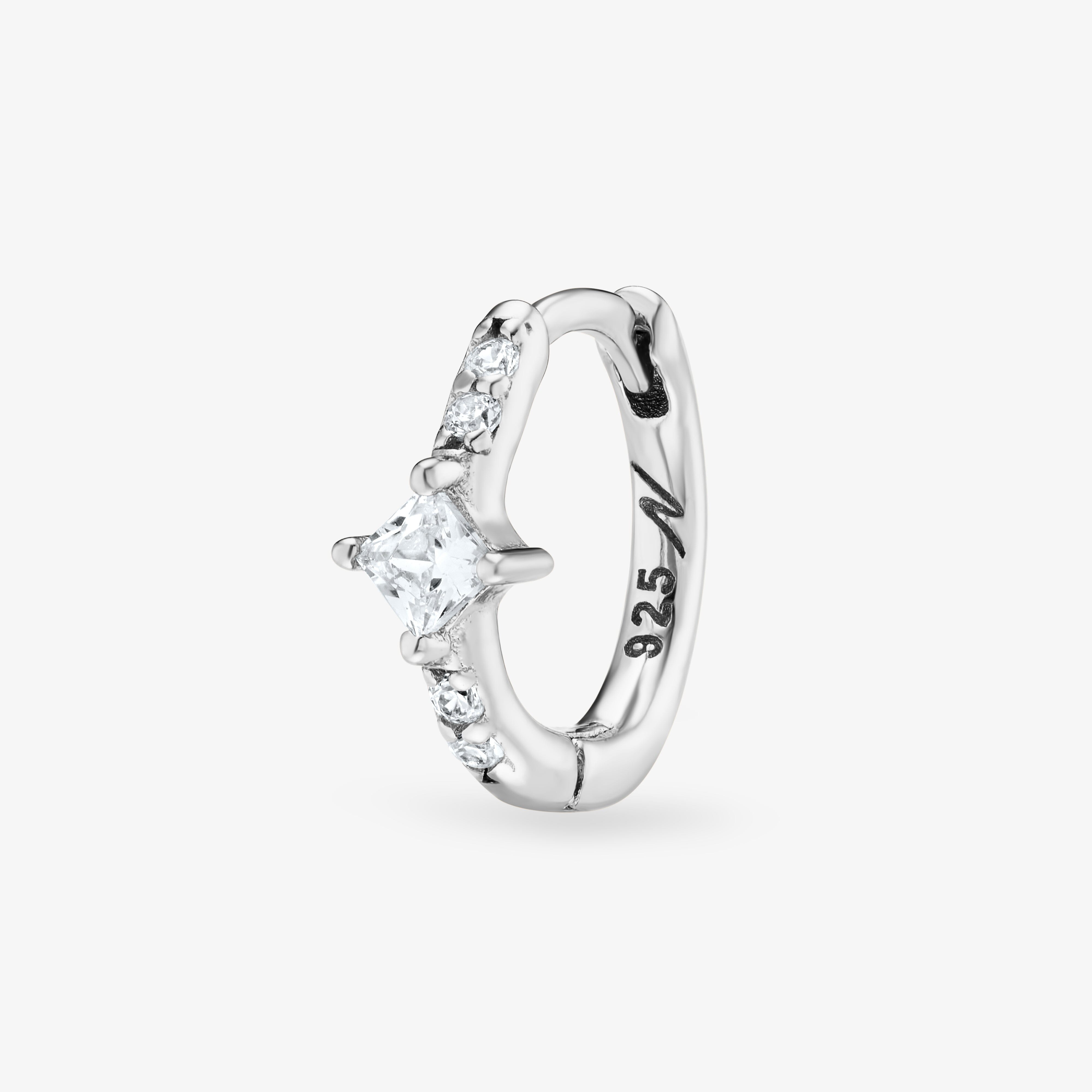 Rym Blanche Créole Nébuleuse Argent