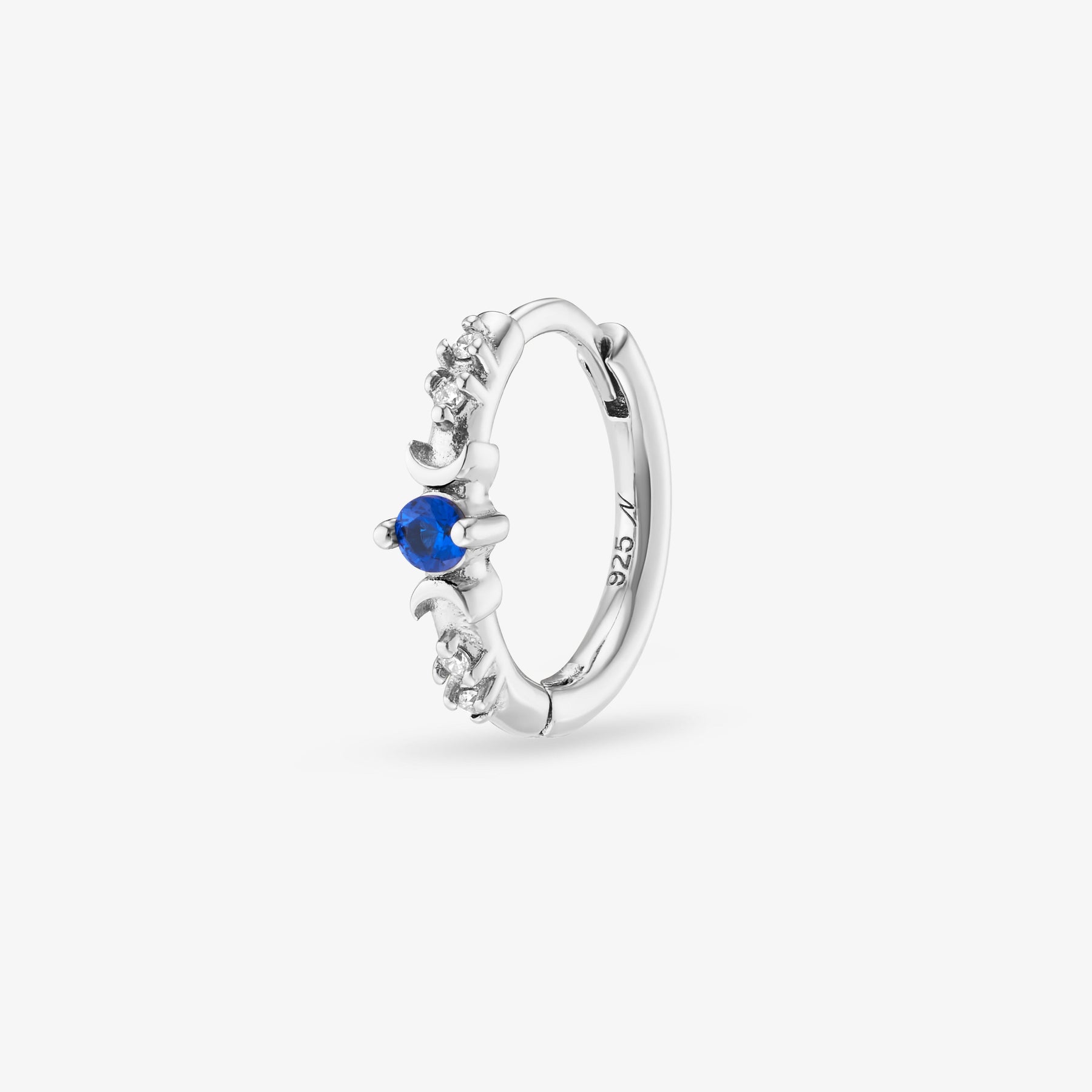 Elena Bleu Nuit Créole Nébuleuse Bijoux Argent 