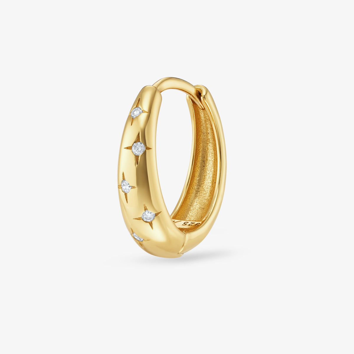 Moon Blanche Créole Nébuleuse Bijoux Or