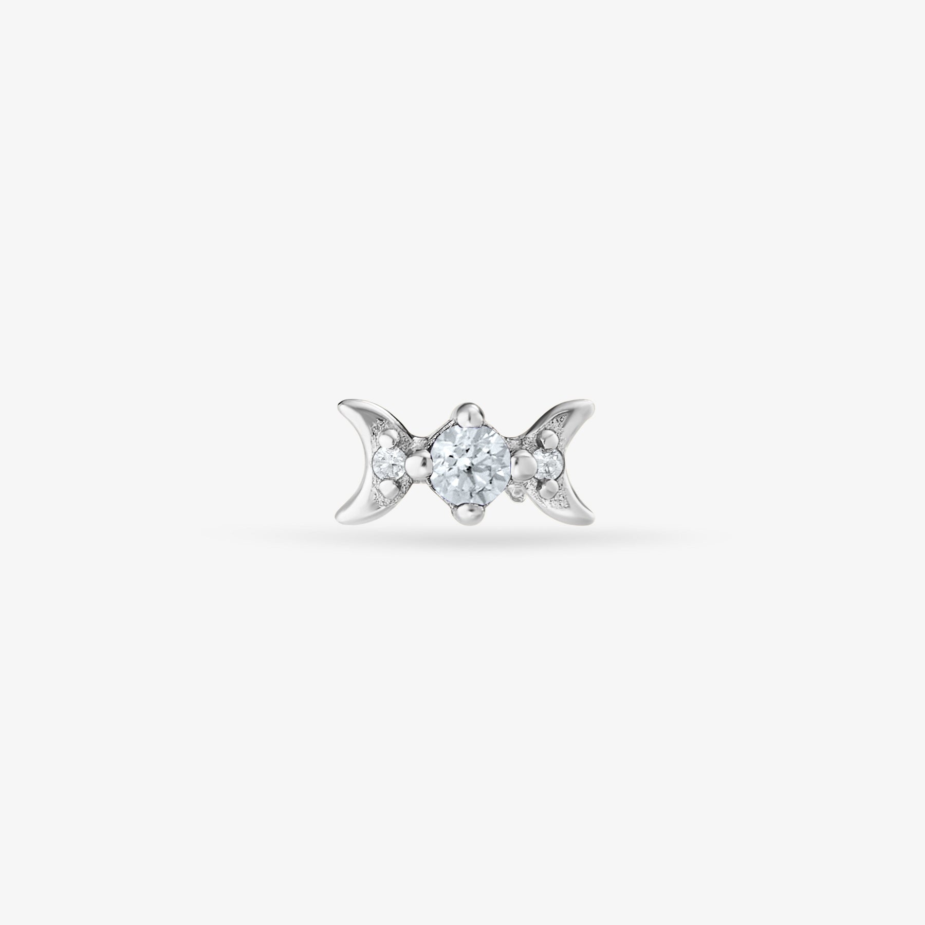 Luna Blanche Puce Nébuleuse Bijoux Argent