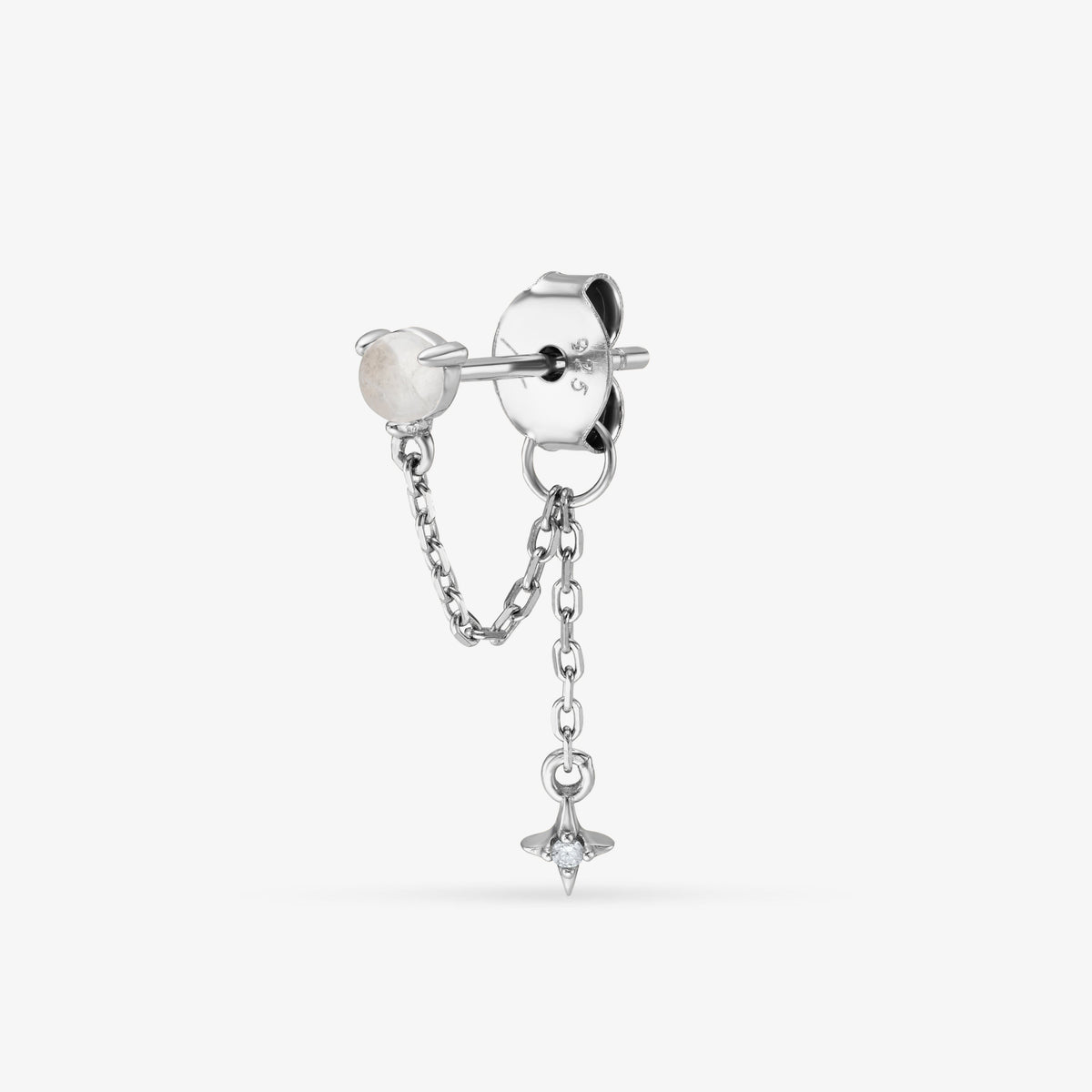 Intuition Pierre de Lune Puce Nébuleuse Bijoux Argent