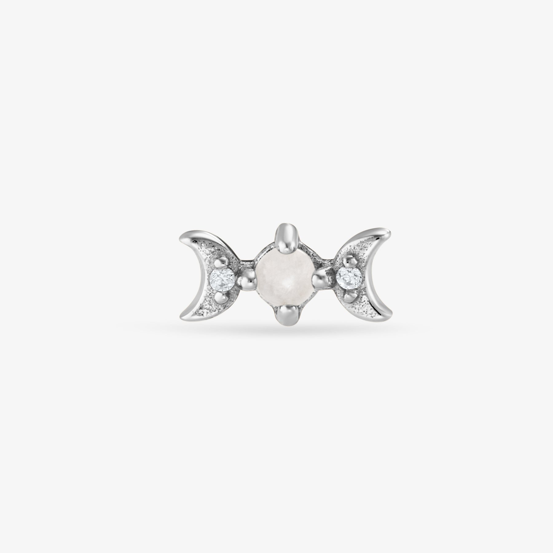 Luna Pierre de Lune Puce Nébuleuse Bijoux Argent
