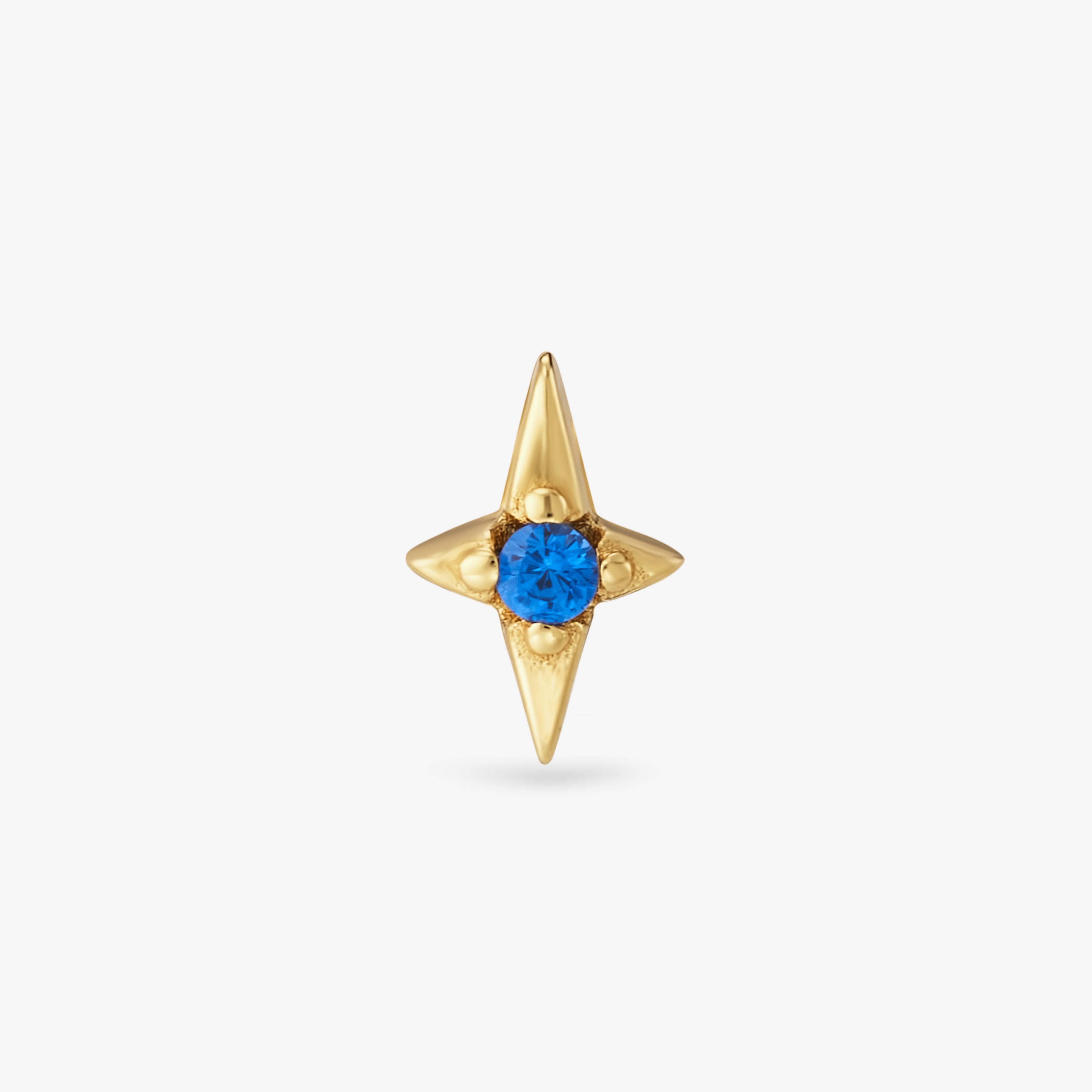 Belle Étoile Bleu Nuit Puce Nébuleuse Bijoux Or