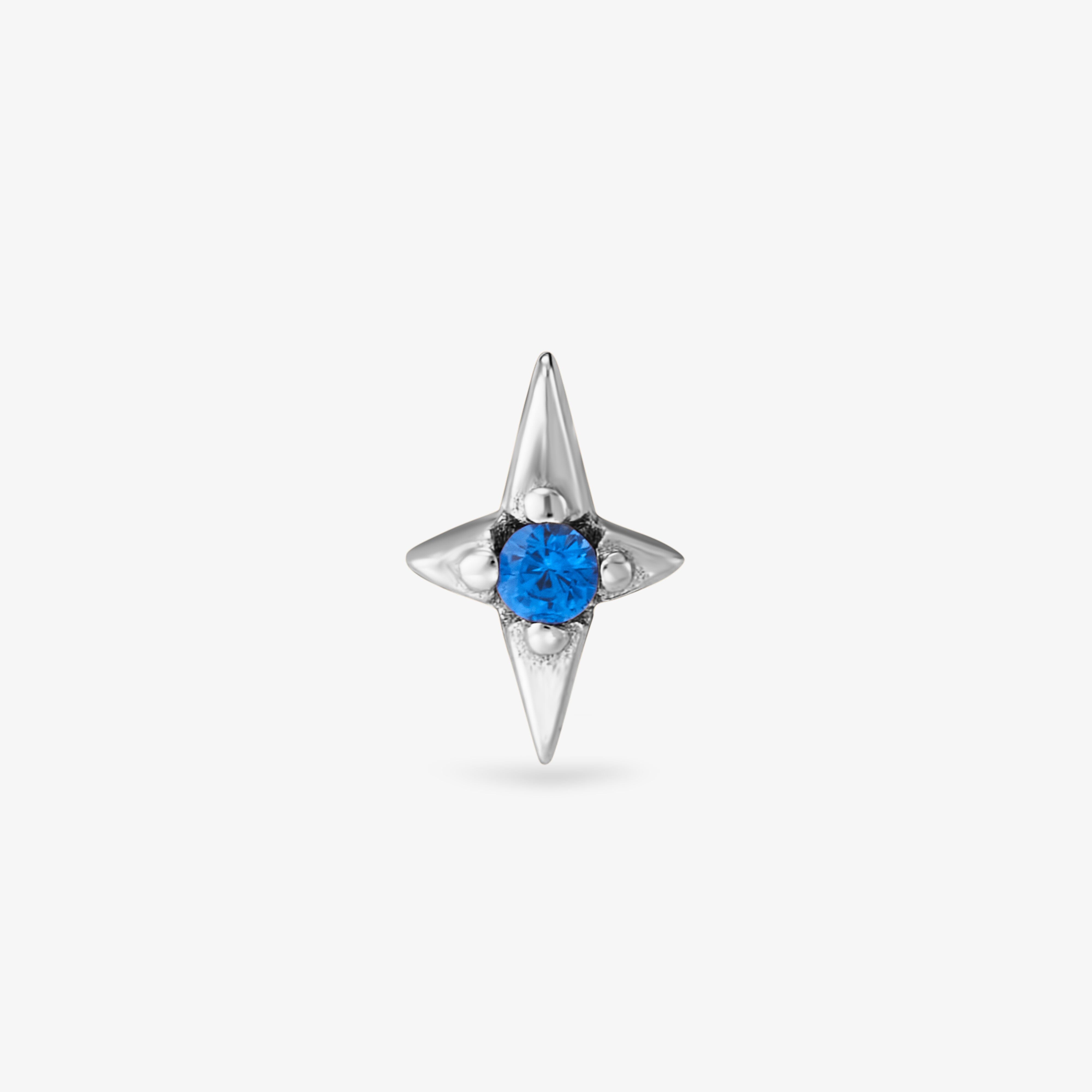 Belle Étoile Bleu Nuit Puce Nébuleuse Bijoux Argent