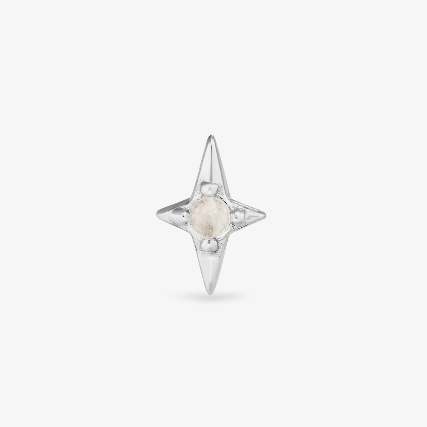 Belle Étoile Pierre de Lune Puce Nébuleuse Bijoux Argent