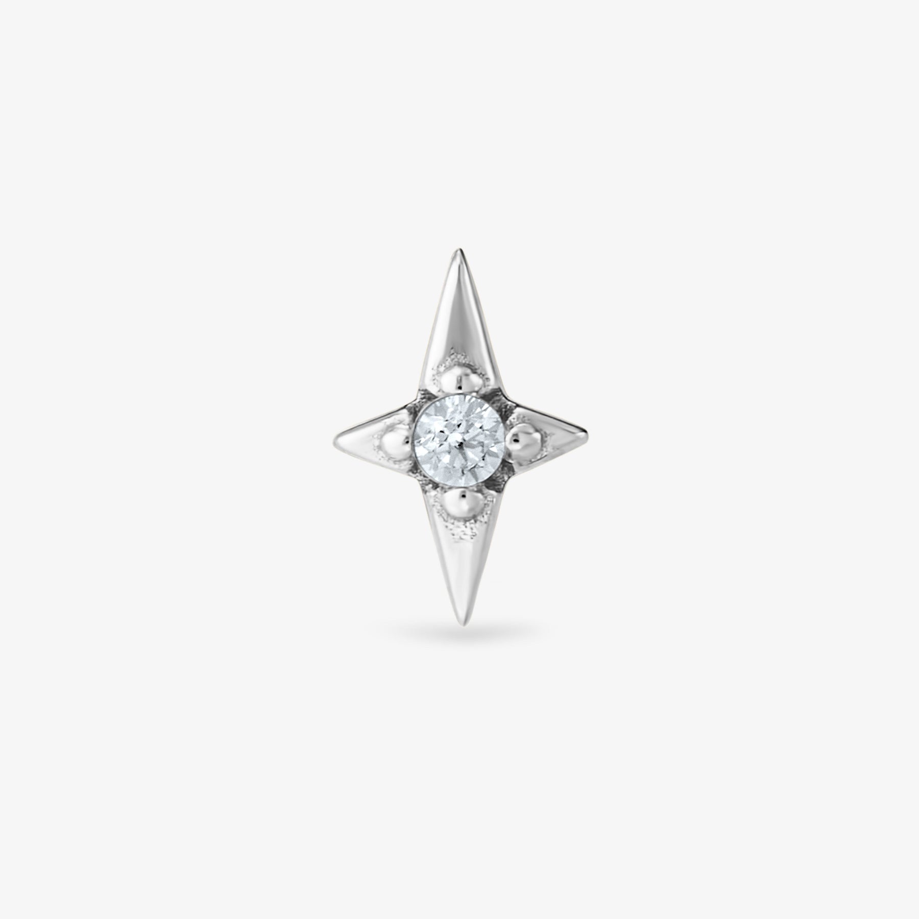 Belle Étoile Blanche Puce Nébuleuse Bijoux Argent