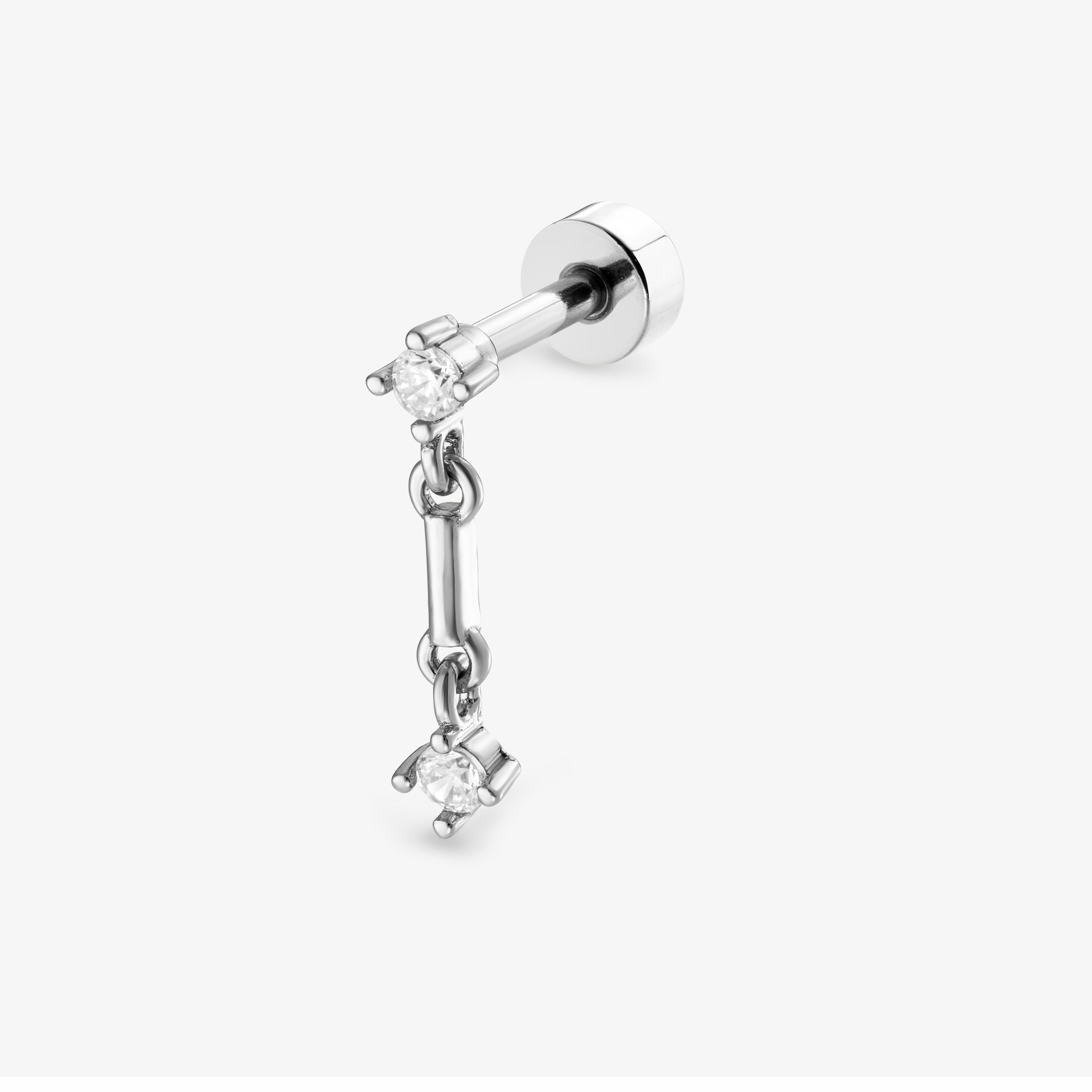 Piercing Aria Barre Nébuleuse Argent