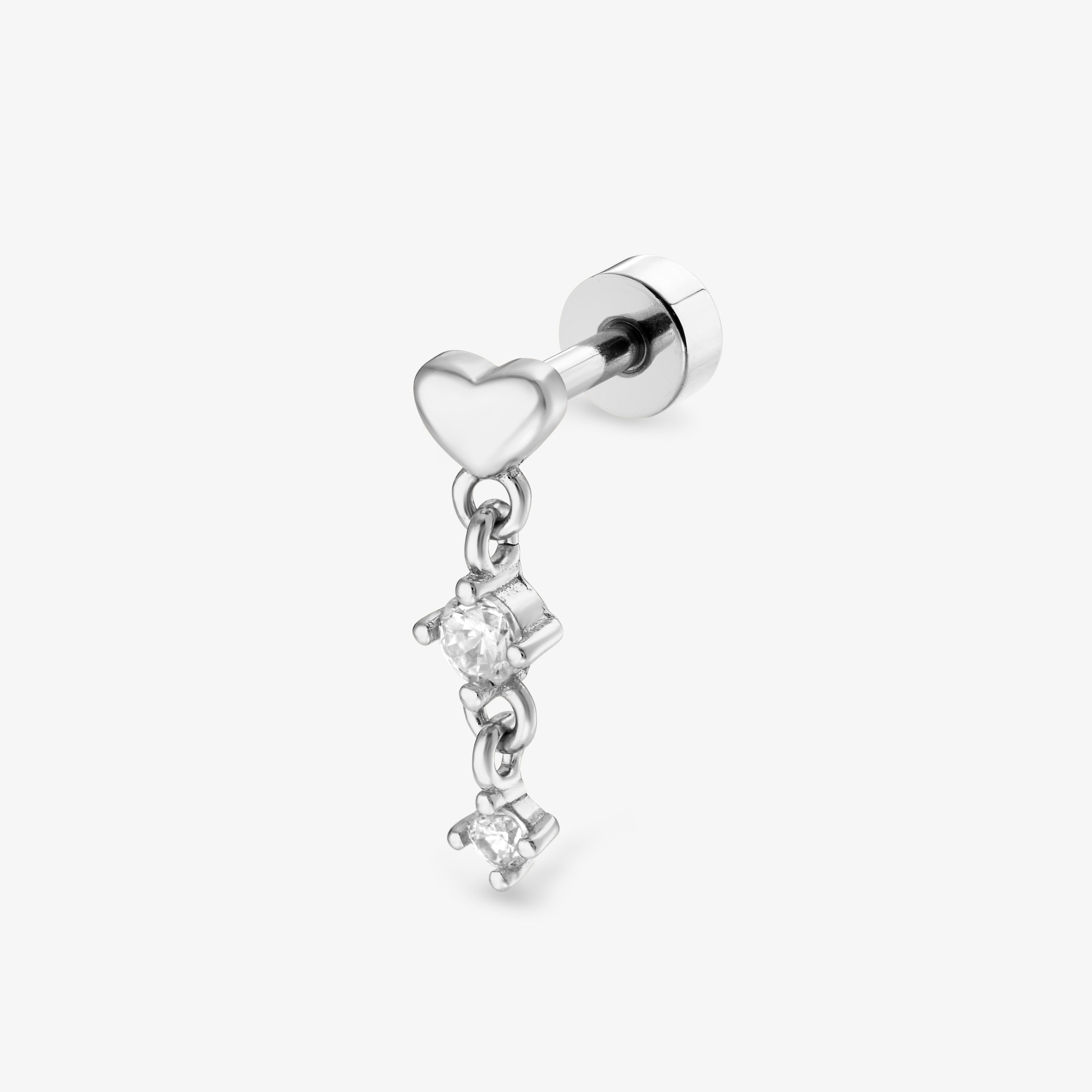 Piercing Éternité Barre Nébuleuse Argent