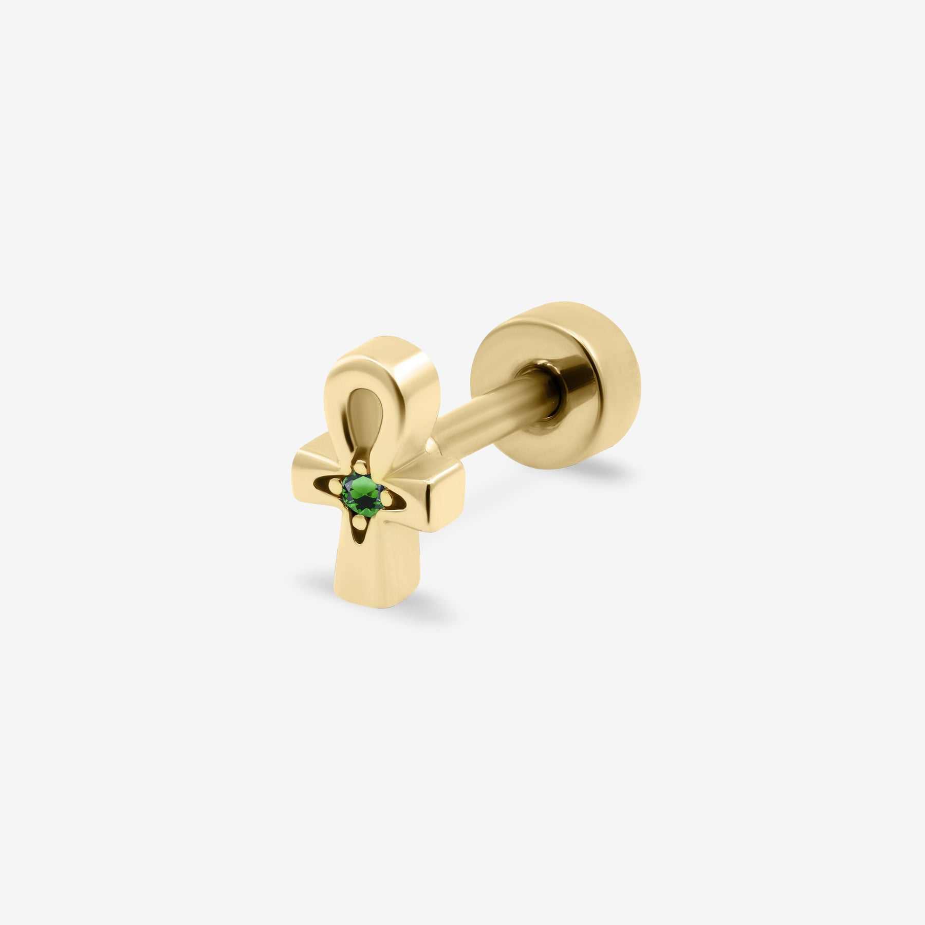 Piercing Ânkh Émeraude