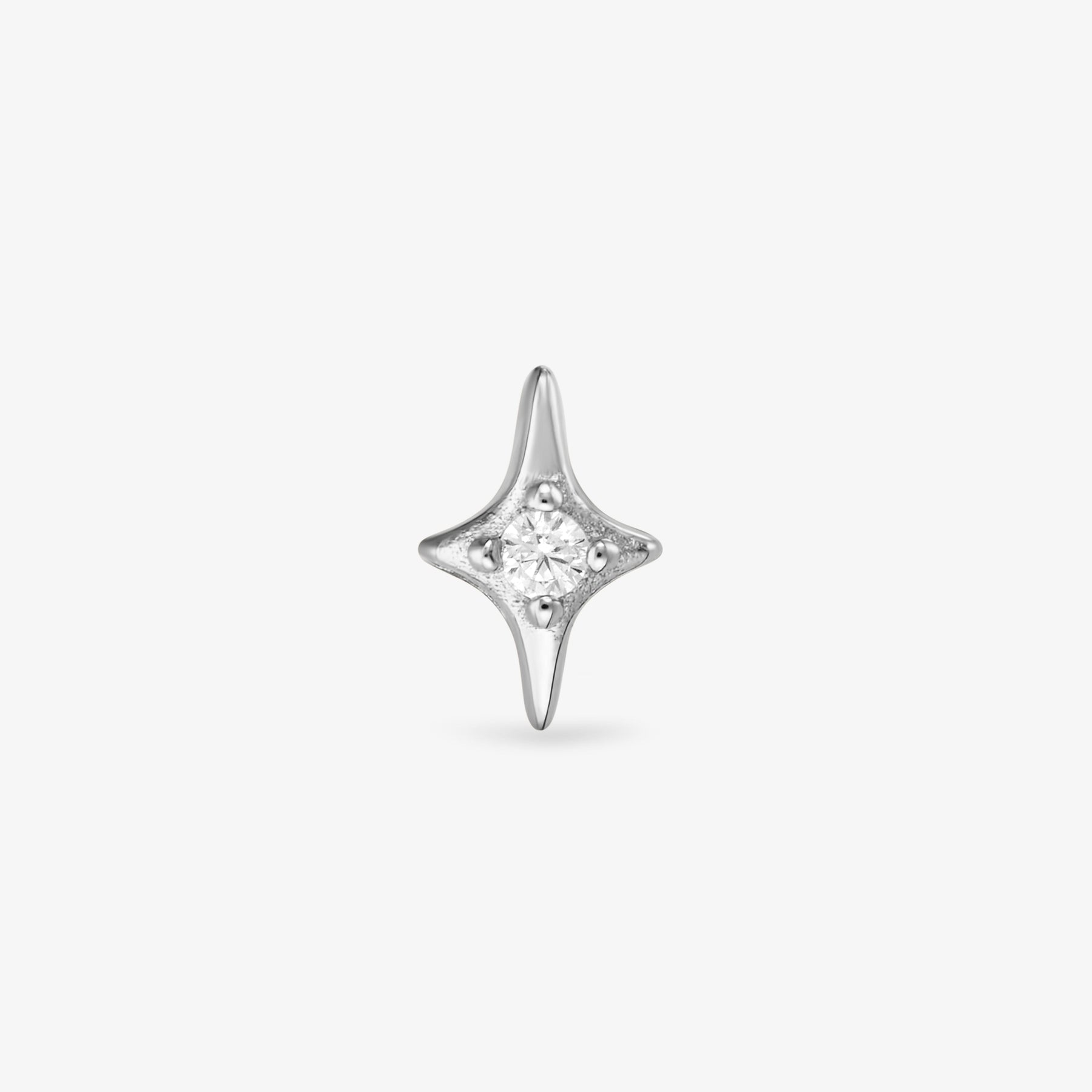 Piercing Belle Étoile Blanche Barre Nébuleuse Bijoux