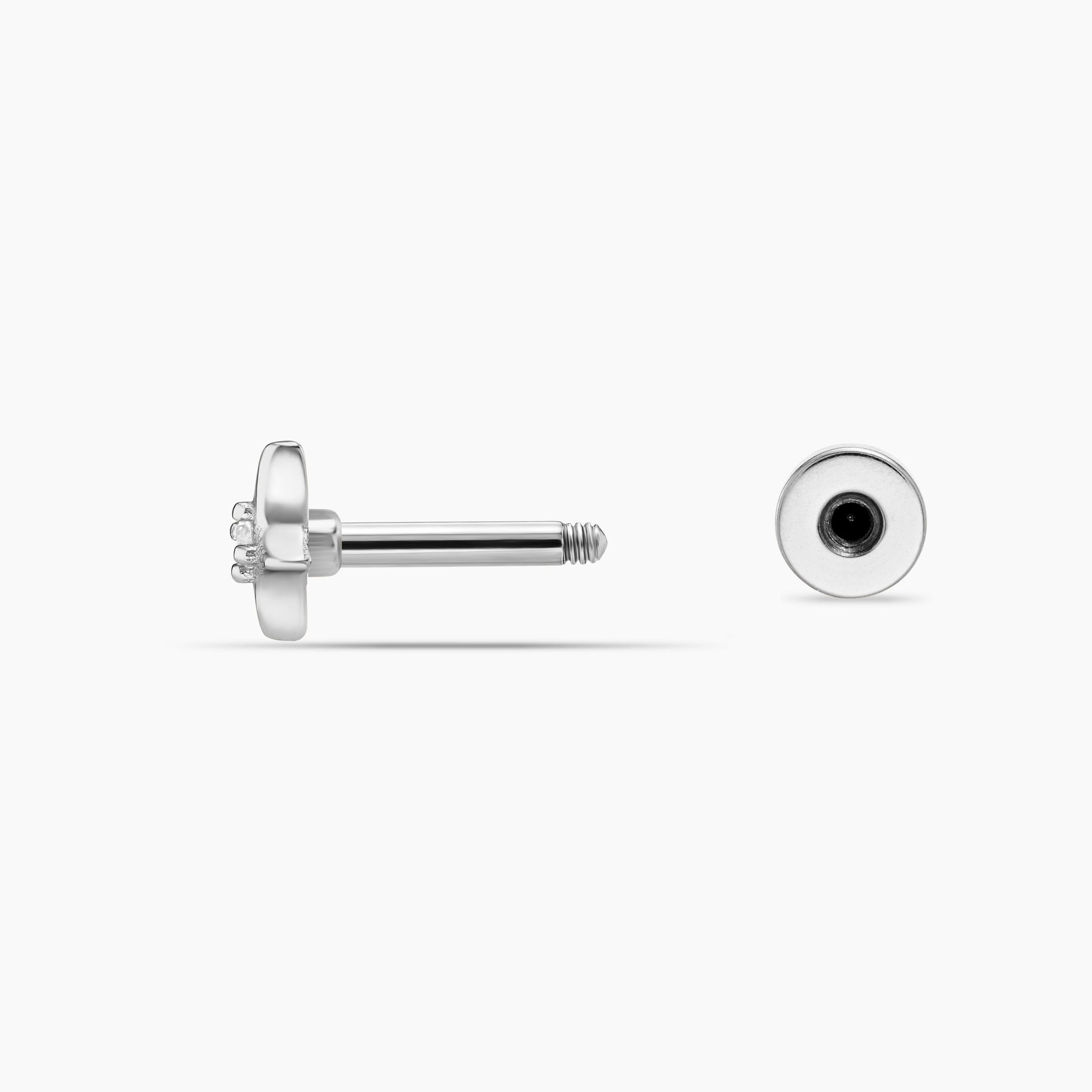 Piercing Belle Étoile Blanche Barre Nébuleuse Bijoux