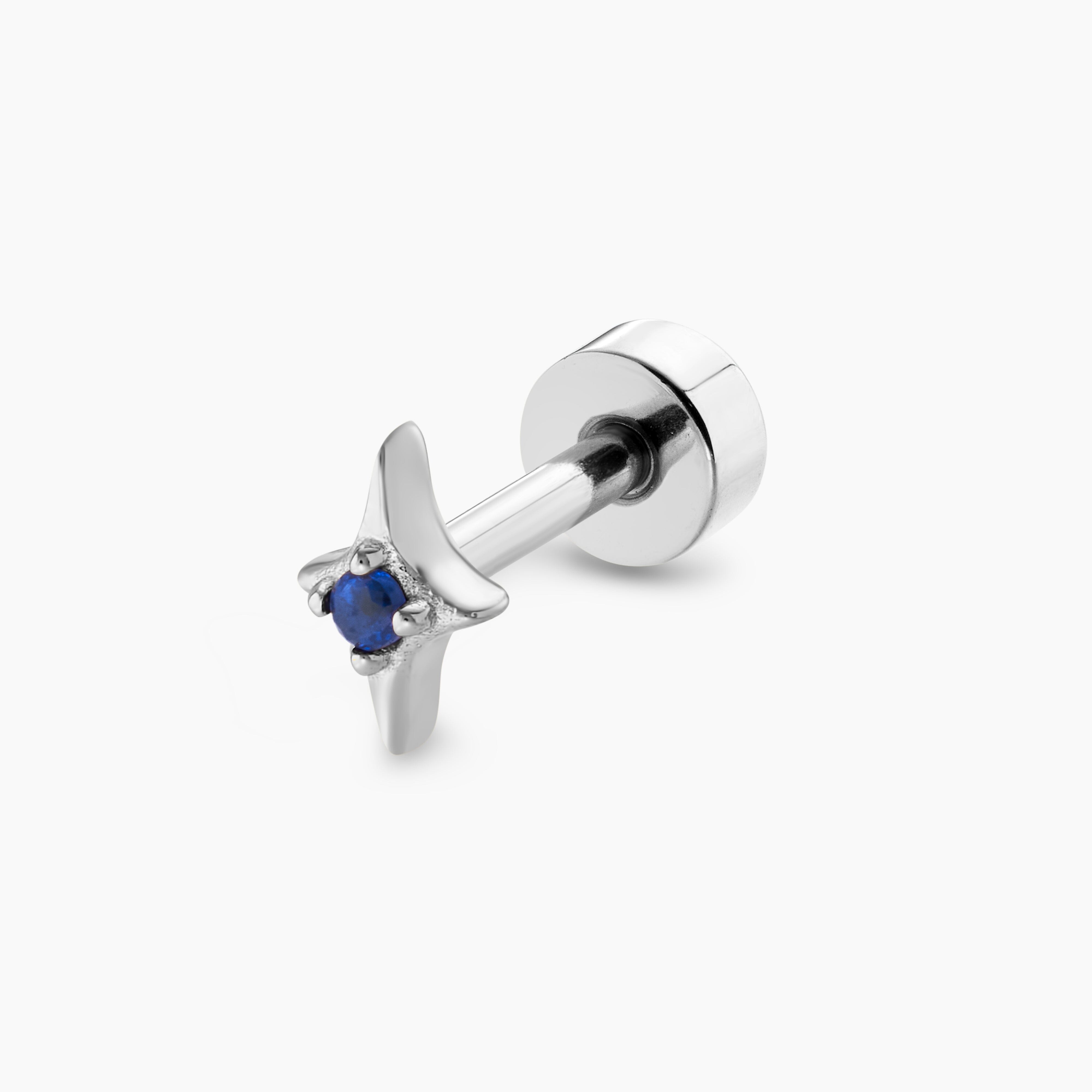 Piercing Belle Étoile Nuit Barre Nébuleuse Bijoux Argent