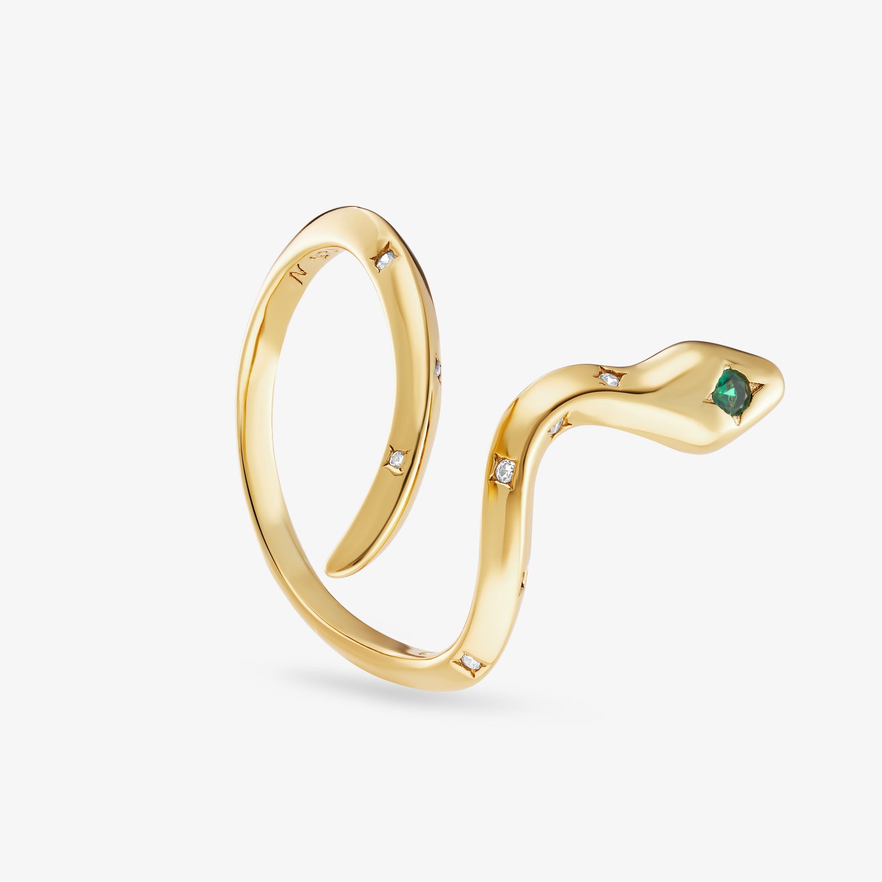 Bague Naja Émeraude Bague Nébuleuse