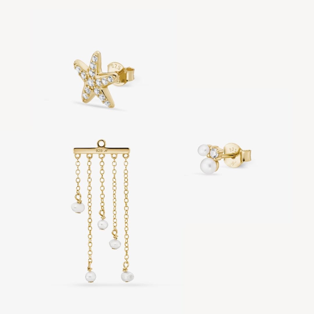 Pluie Pearl Composition Nébuleuse Bijoux Or