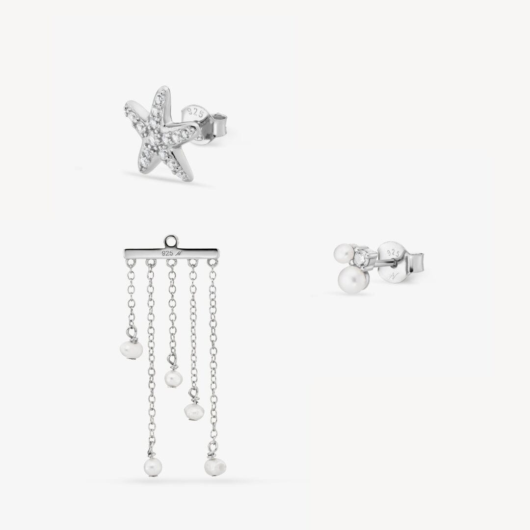 Pluie Pearl Composition Nébuleuse Bijoux Argent