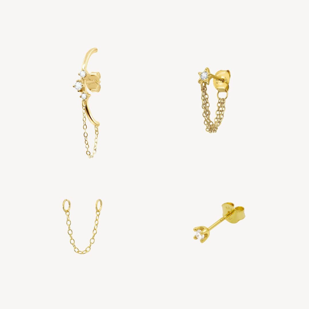 Voie lactée Composition Nébuleuse Bijoux Or