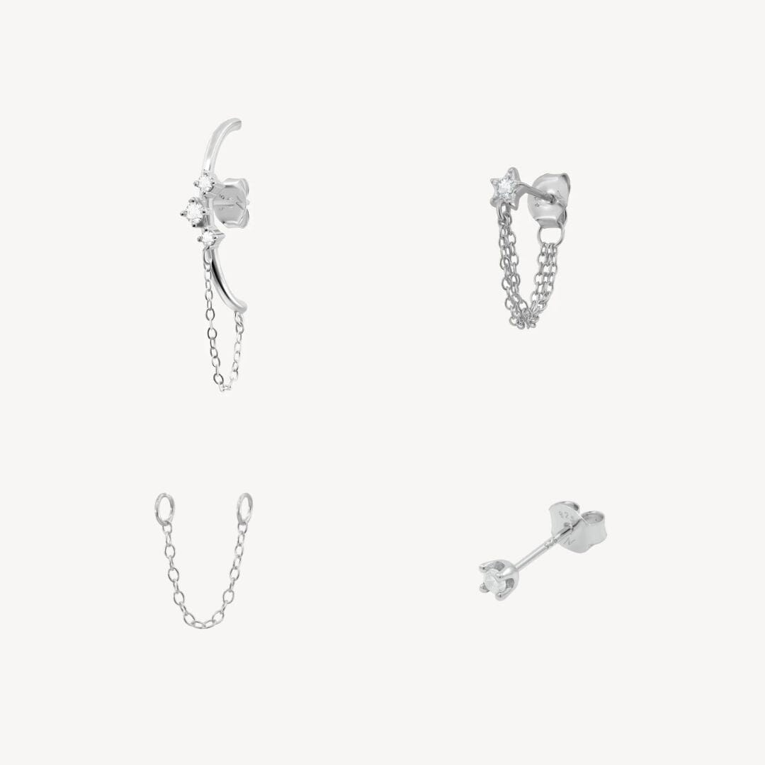 Voie lactée Composition Nébuleuse Bijoux Argent