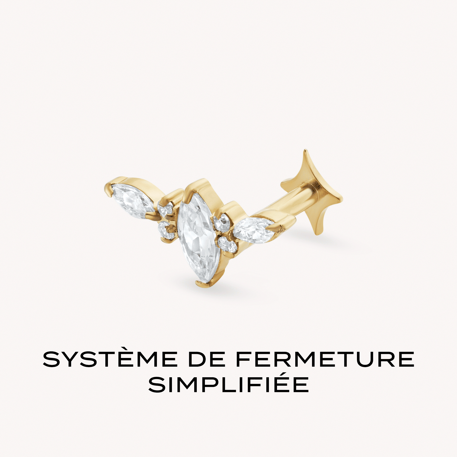 Léonie Titane Barre Nébuleuse Bijoux
