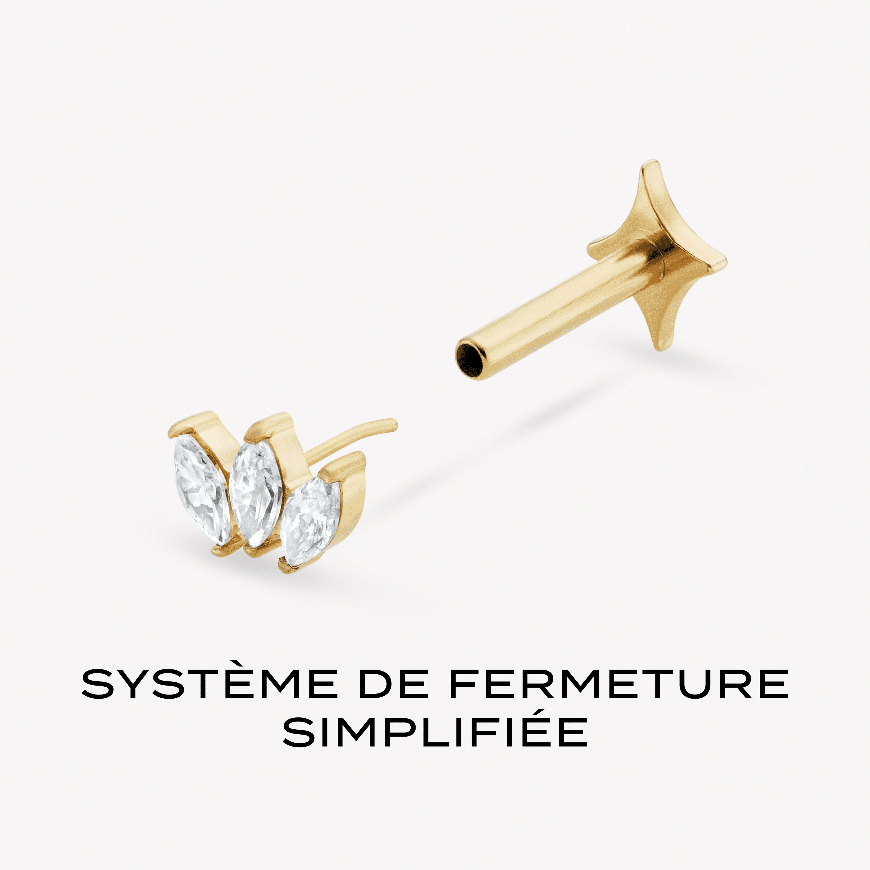 Lotus Titane Barre Nébuleuse Bijoux