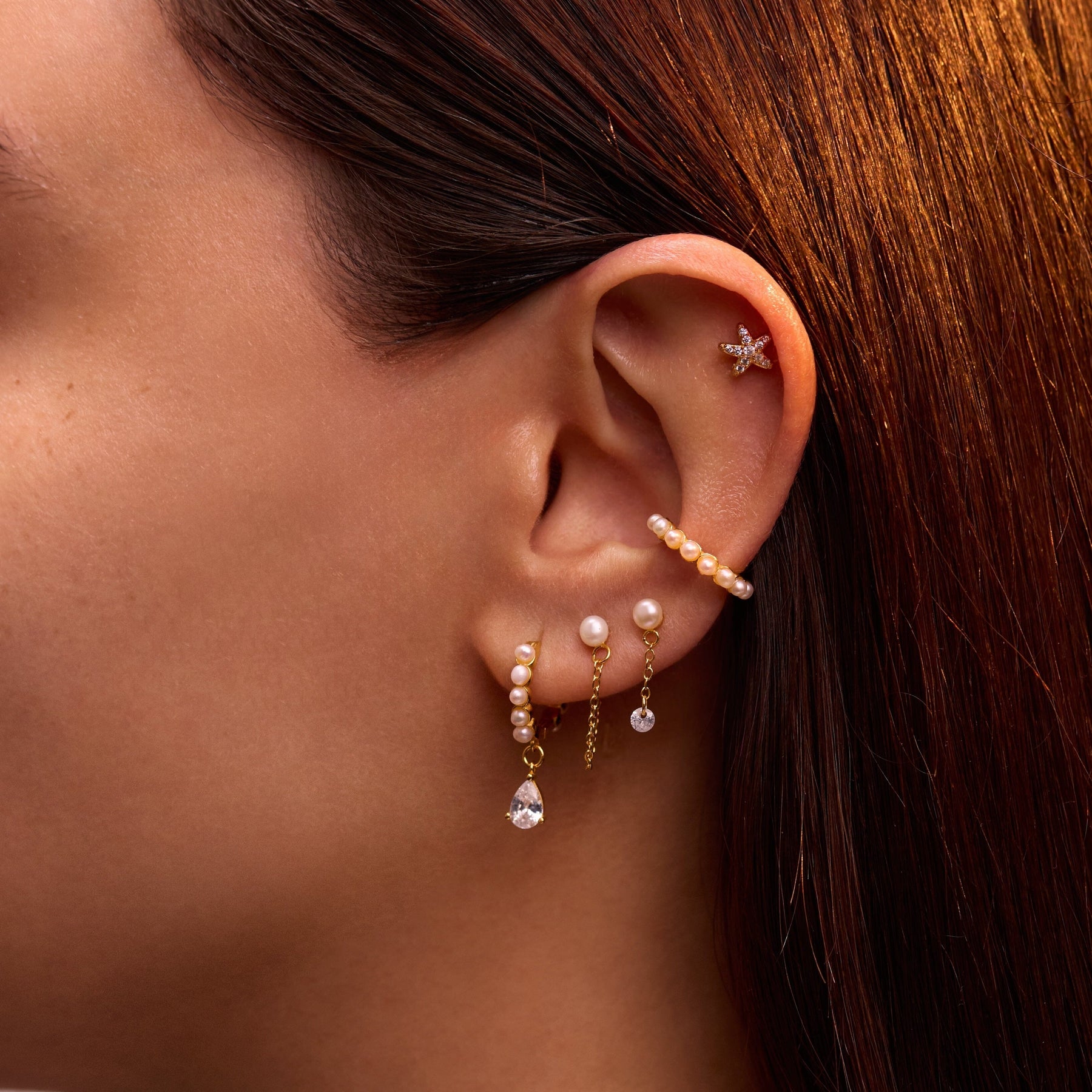 Earcuff Pearl Faux piercing Nébuleuse Bijoux