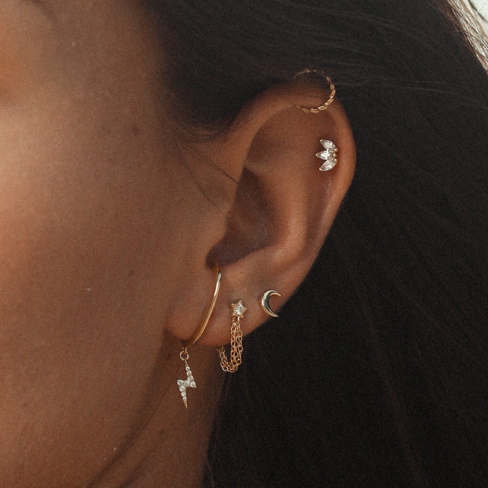 Lune Piercing Nébuleuse