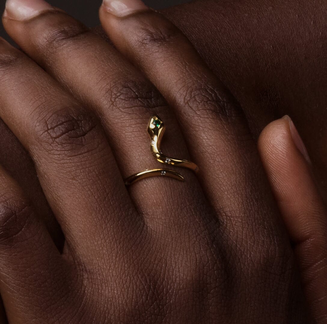 Bague Naja Émeraude Bague Nébuleuse