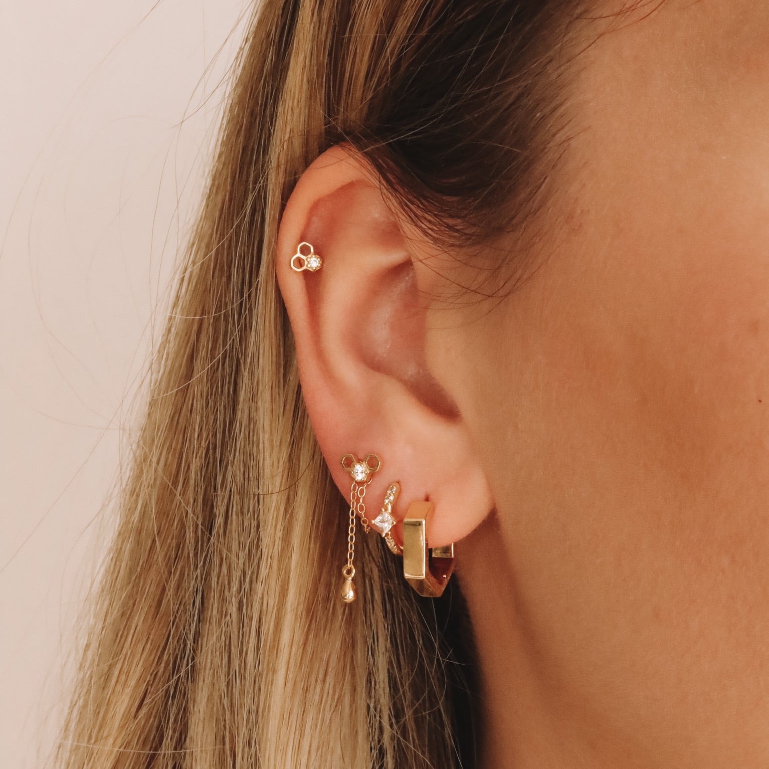 Alvéoles Boucles d'oreilles Nébuleuse