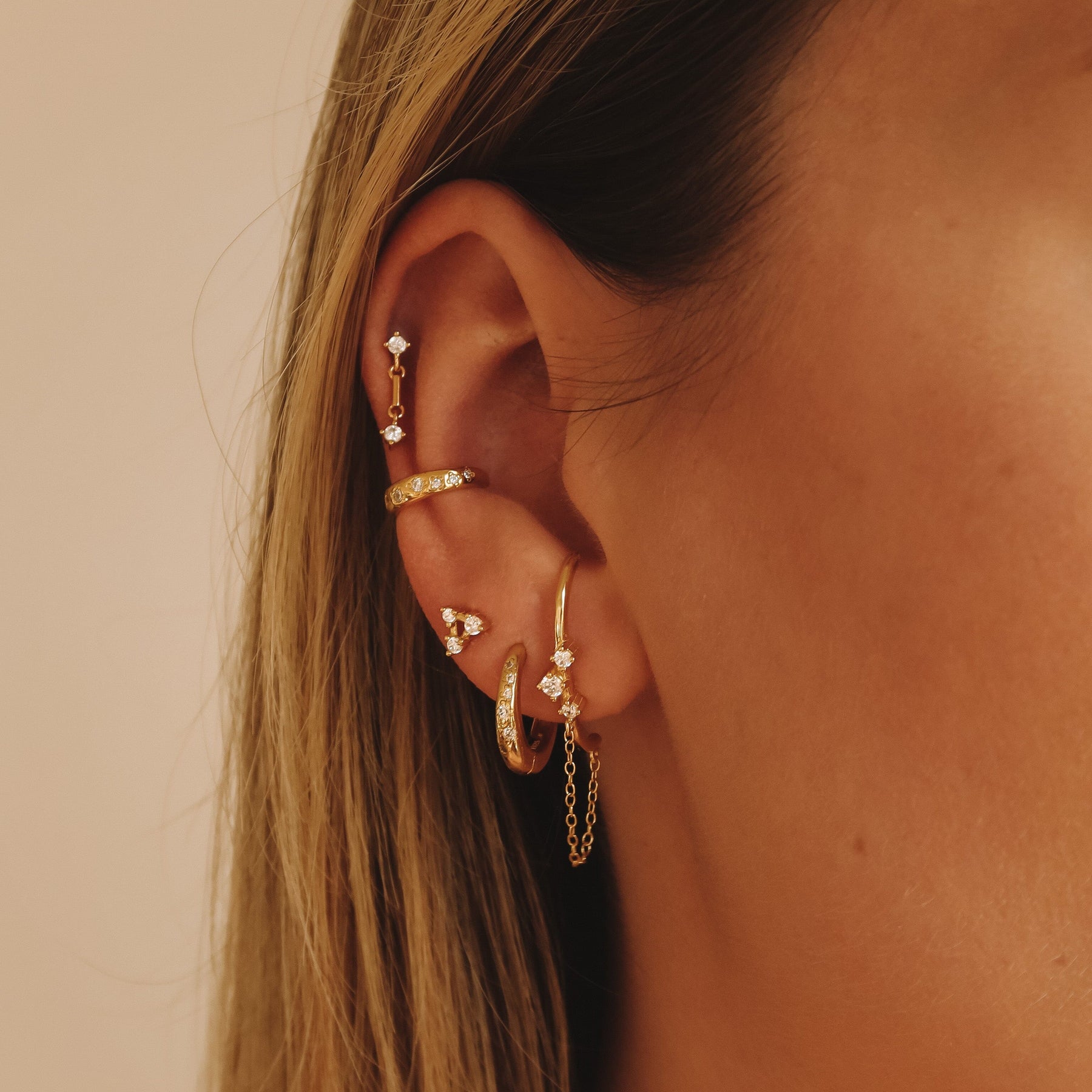 Petite Harmonie blanche Boucles d'oreilles Nébuleuse