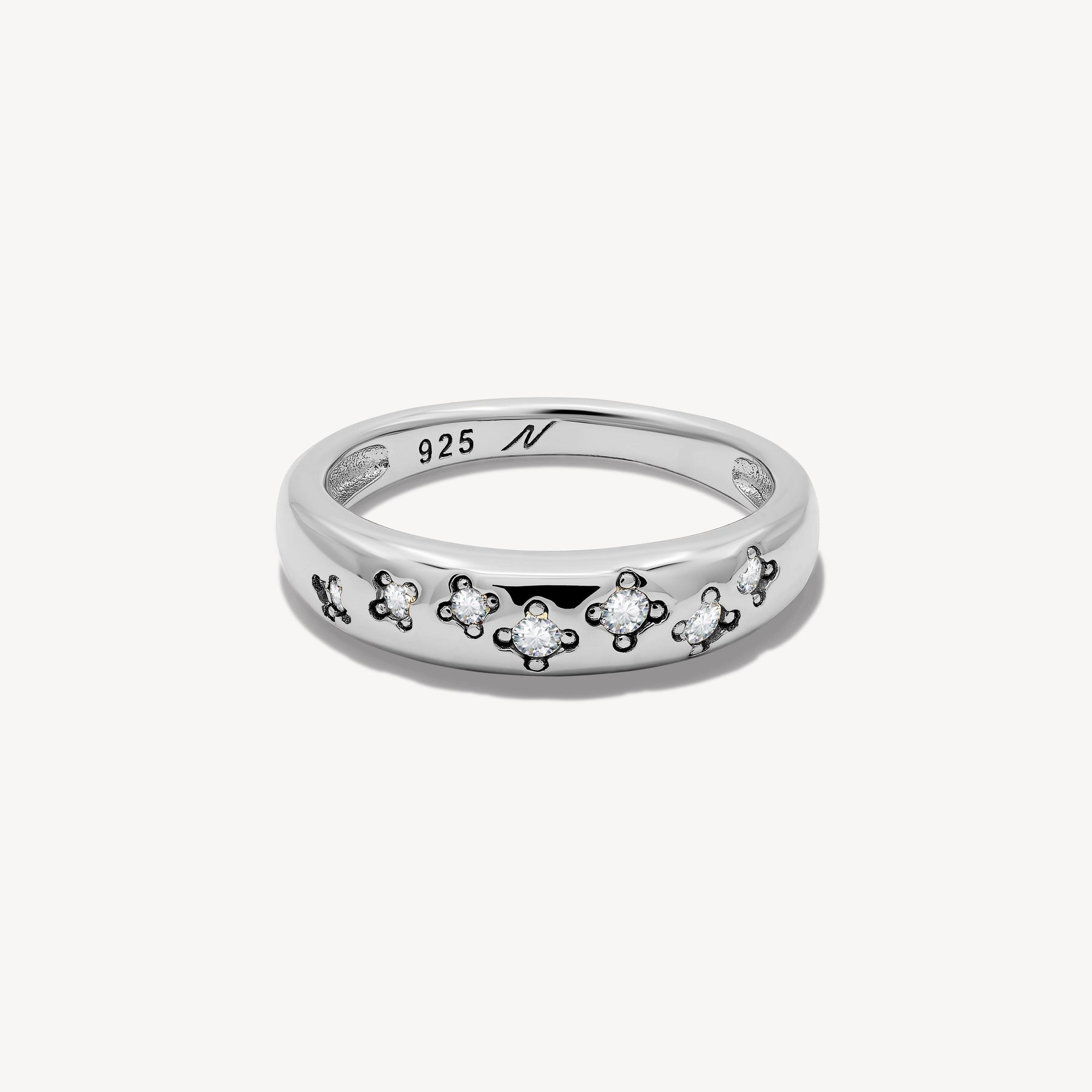 Bague Cassiopée blanche Nébuleuse