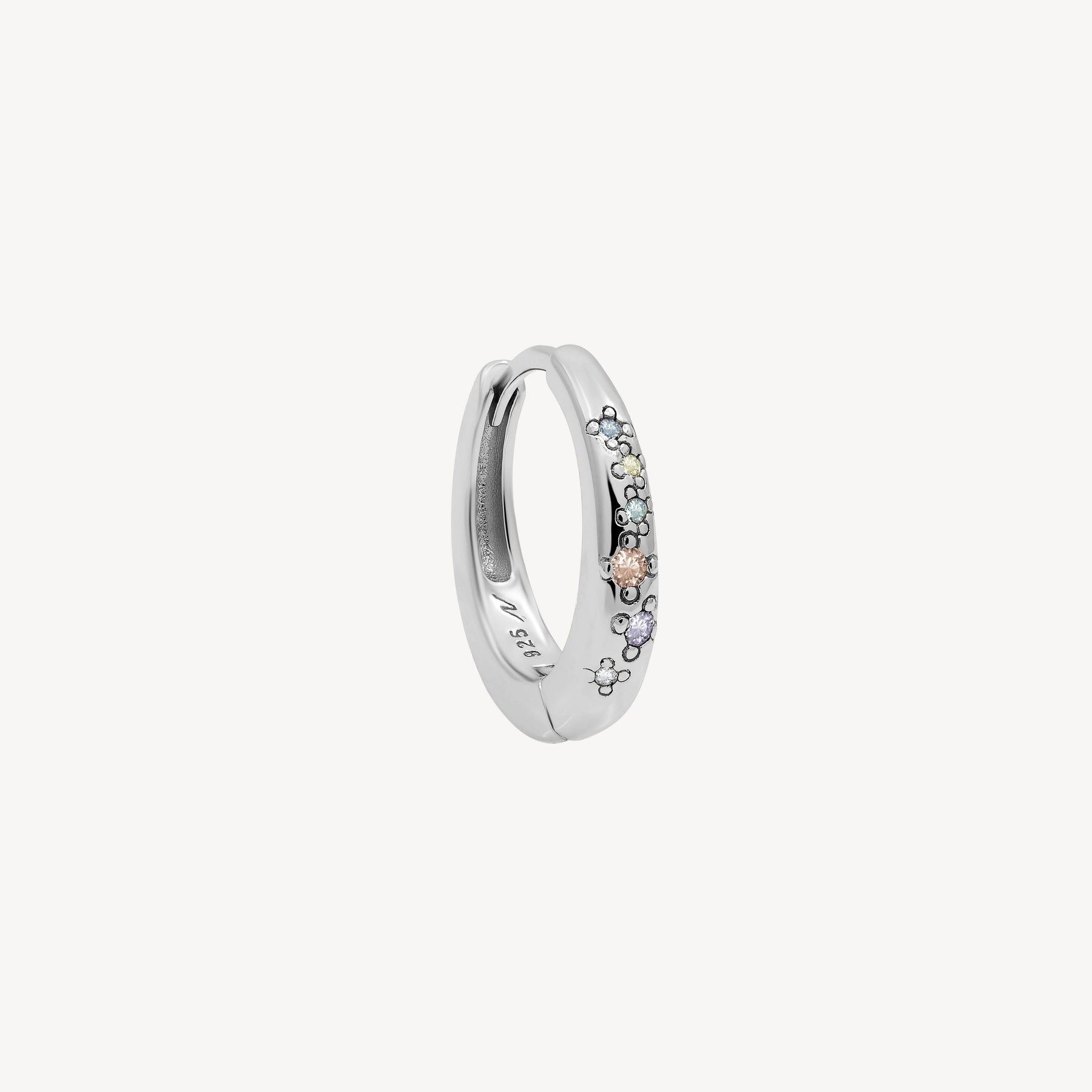 Petite Harmonie Boucles d'oreilles Nébuleuse couleur argent