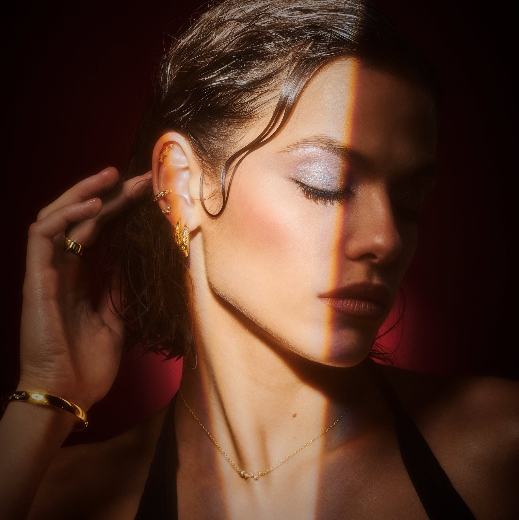 Earcuff cassiopée blanc Earcuffs Nébuleuse