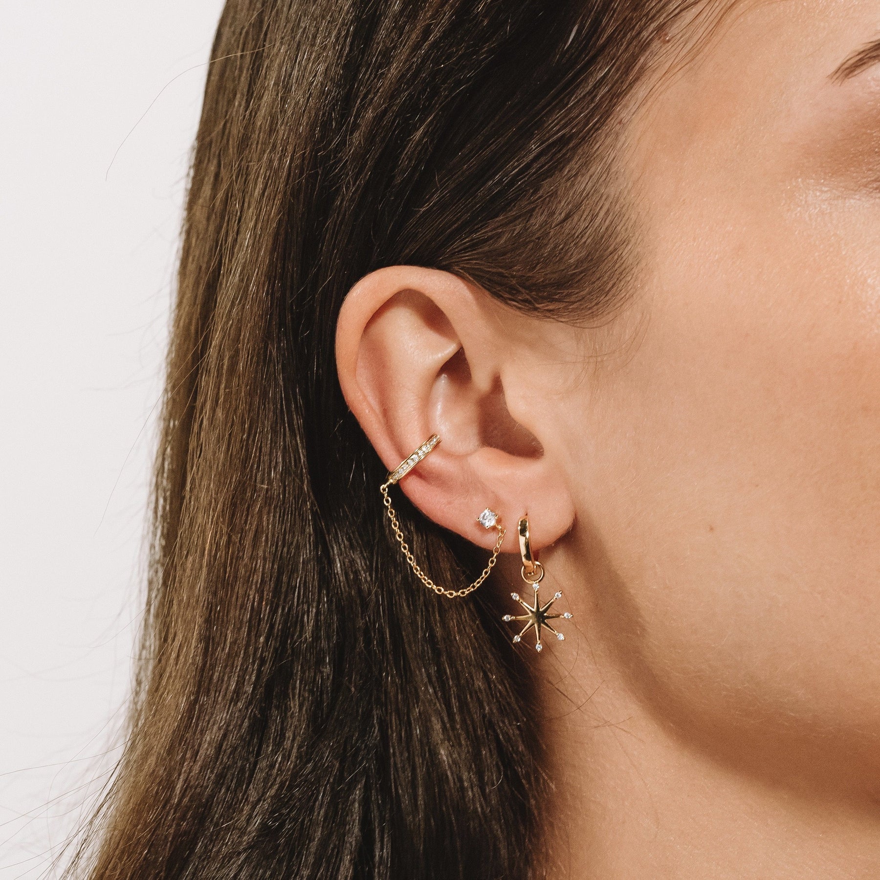 Lyse Blanche Boucles d'oreilles Nébuleuse