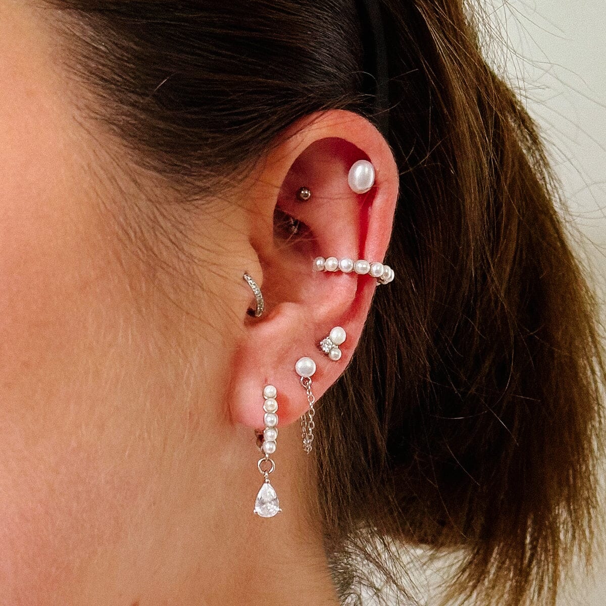 Lot De 10 Piercings De Nez En Acier Chirurgical/titane Noir - Forme L, Calibre 20 (0,8 Mm), Longueur 7 Mm - Pour Femmes