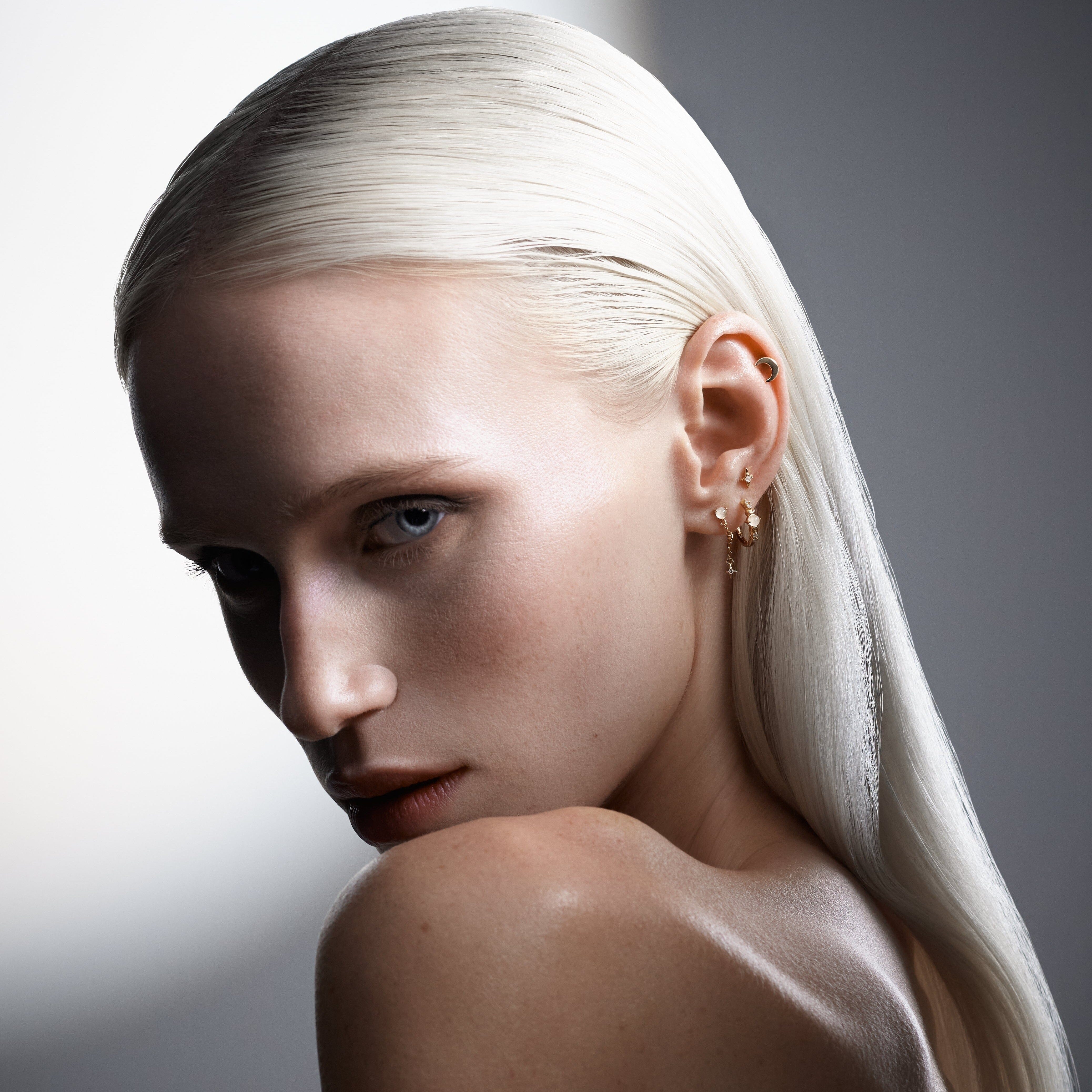 Belle Étoile Blanche Puce Nébuleuse Bijoux 