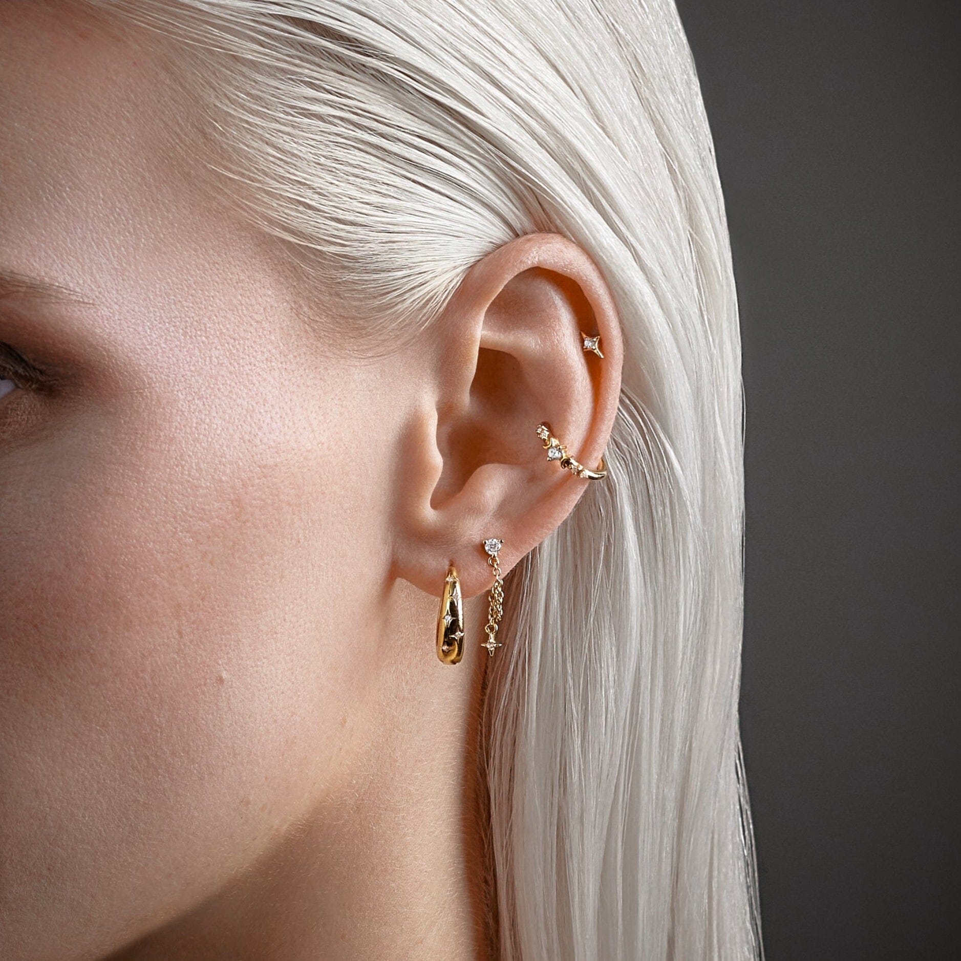 Moon Blanche Créole Nébuleuse Bijoux 