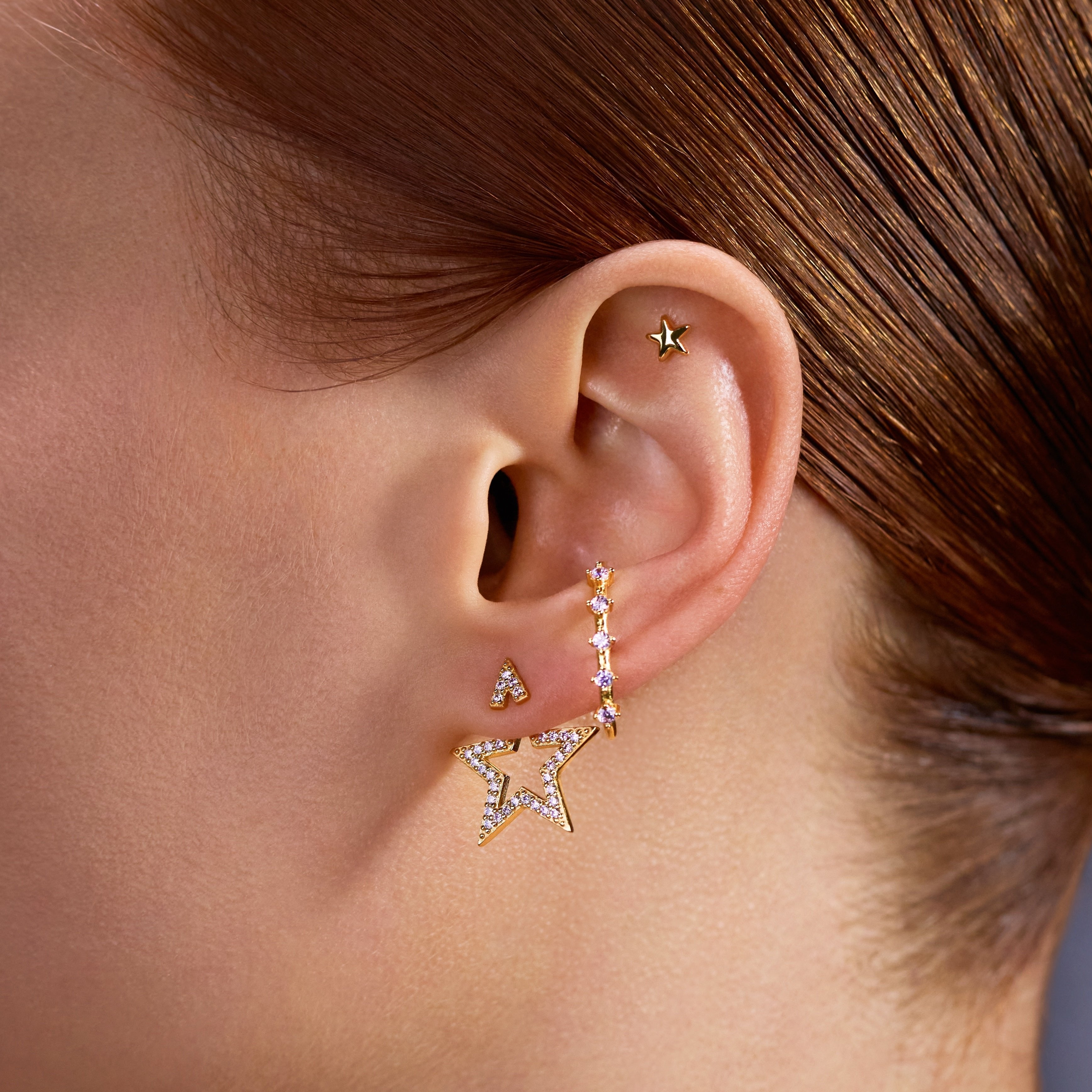 Celestine chip - Fine silver - Nebula jewelry