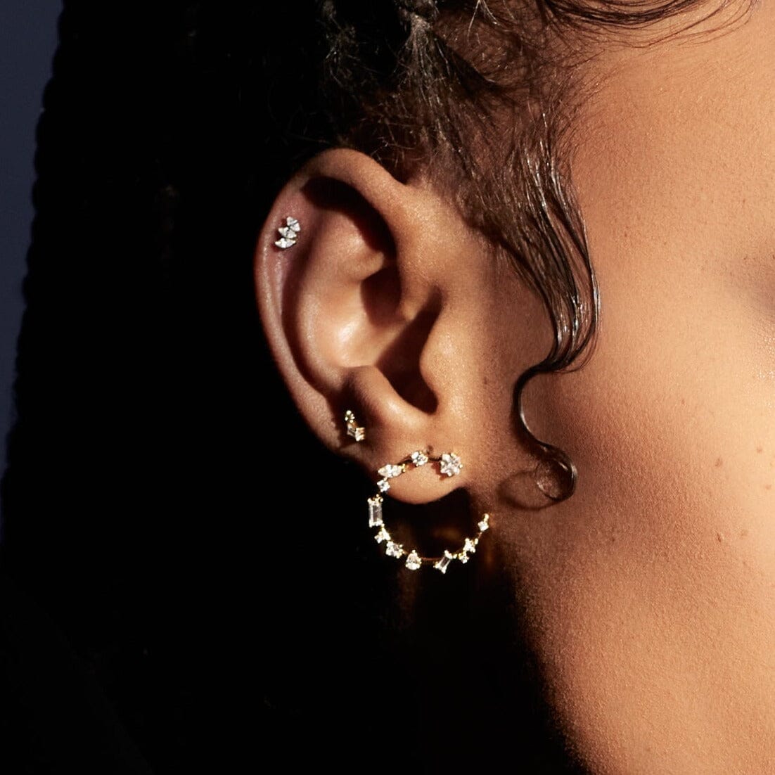 Lotus Titane Barre Nébuleuse Bijoux 