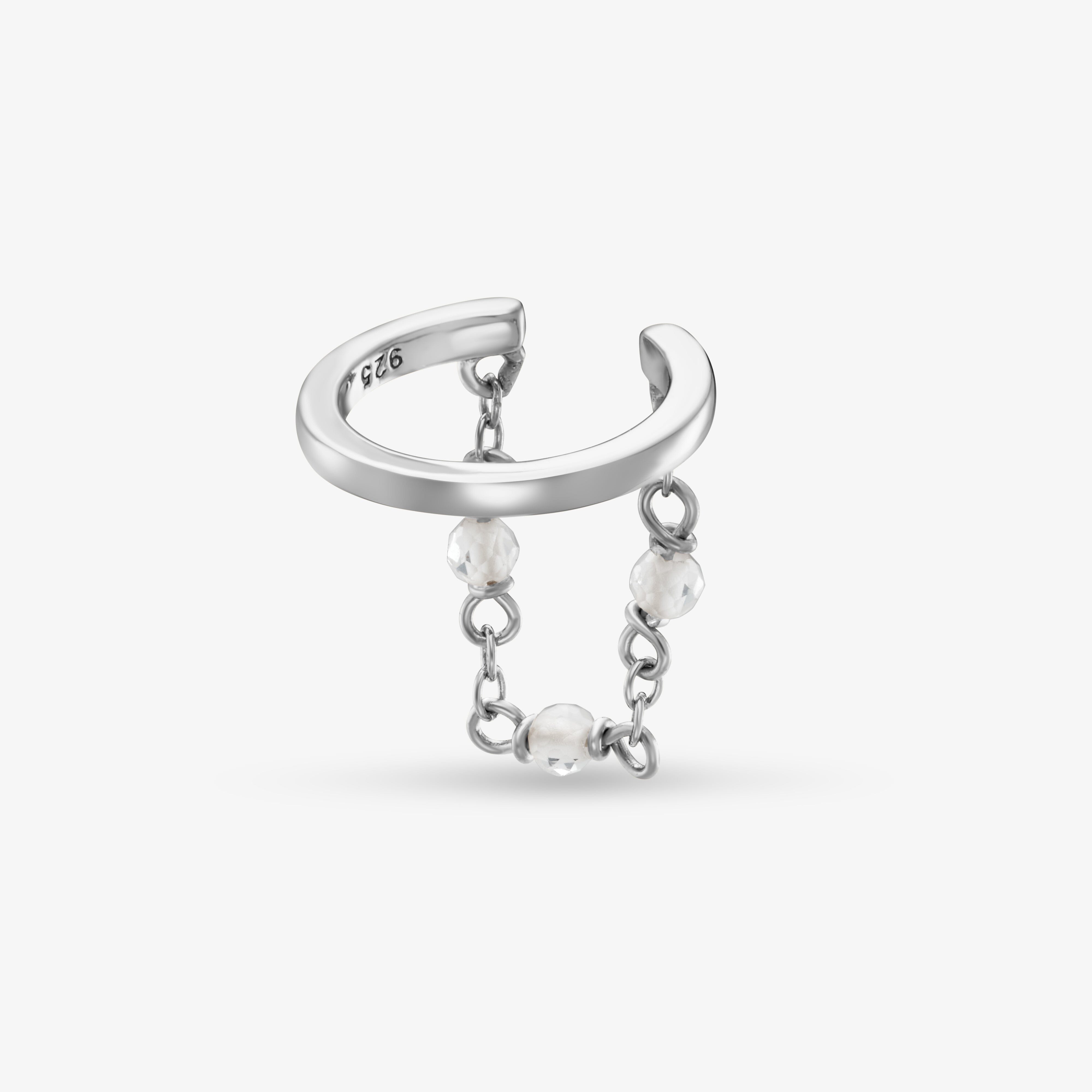 Earcuff Goutte Faux piercing Nébuleuse Bijoux Argent 