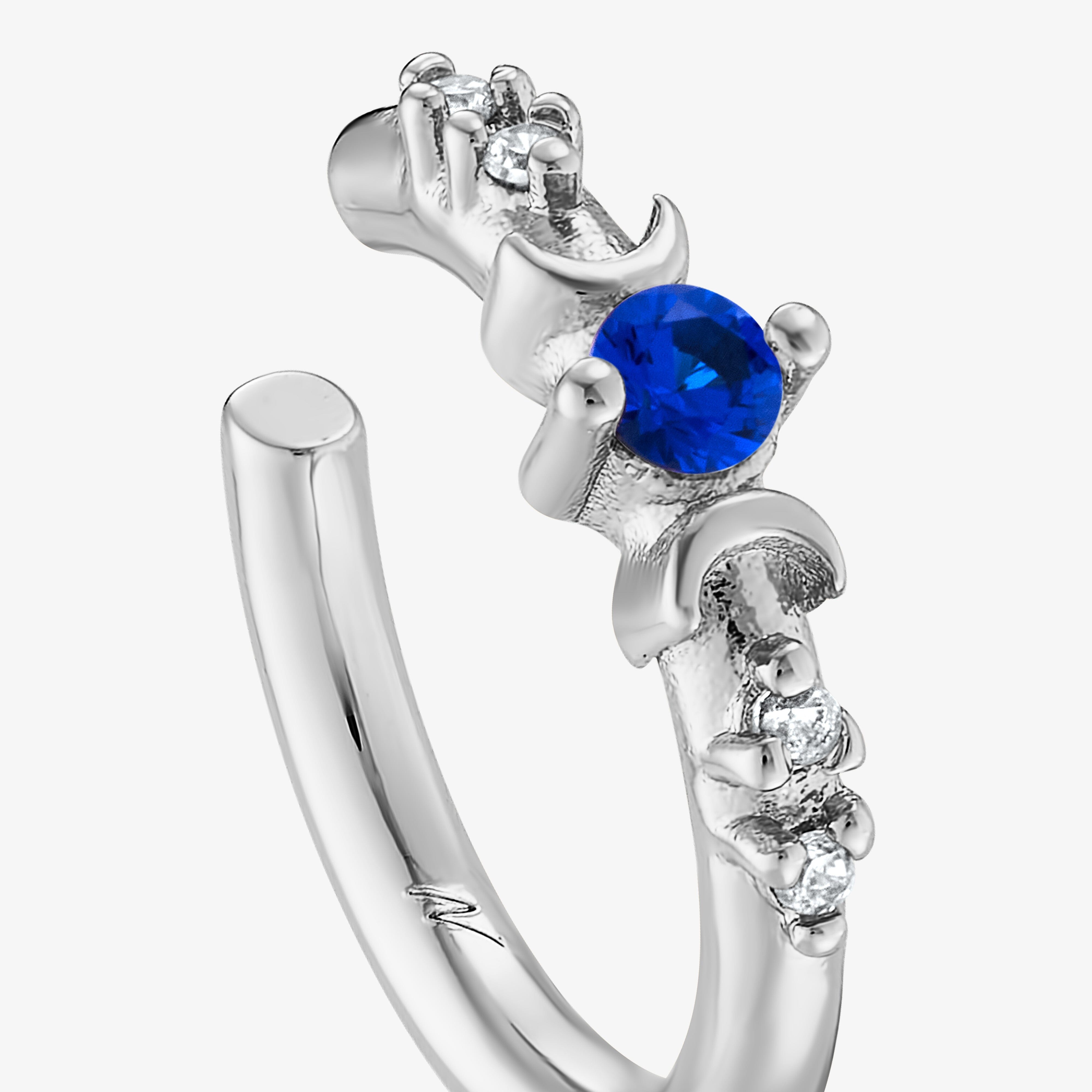 Earcuff Elena Bleu Nuit Faux piercing Nébuleuse Bijoux 