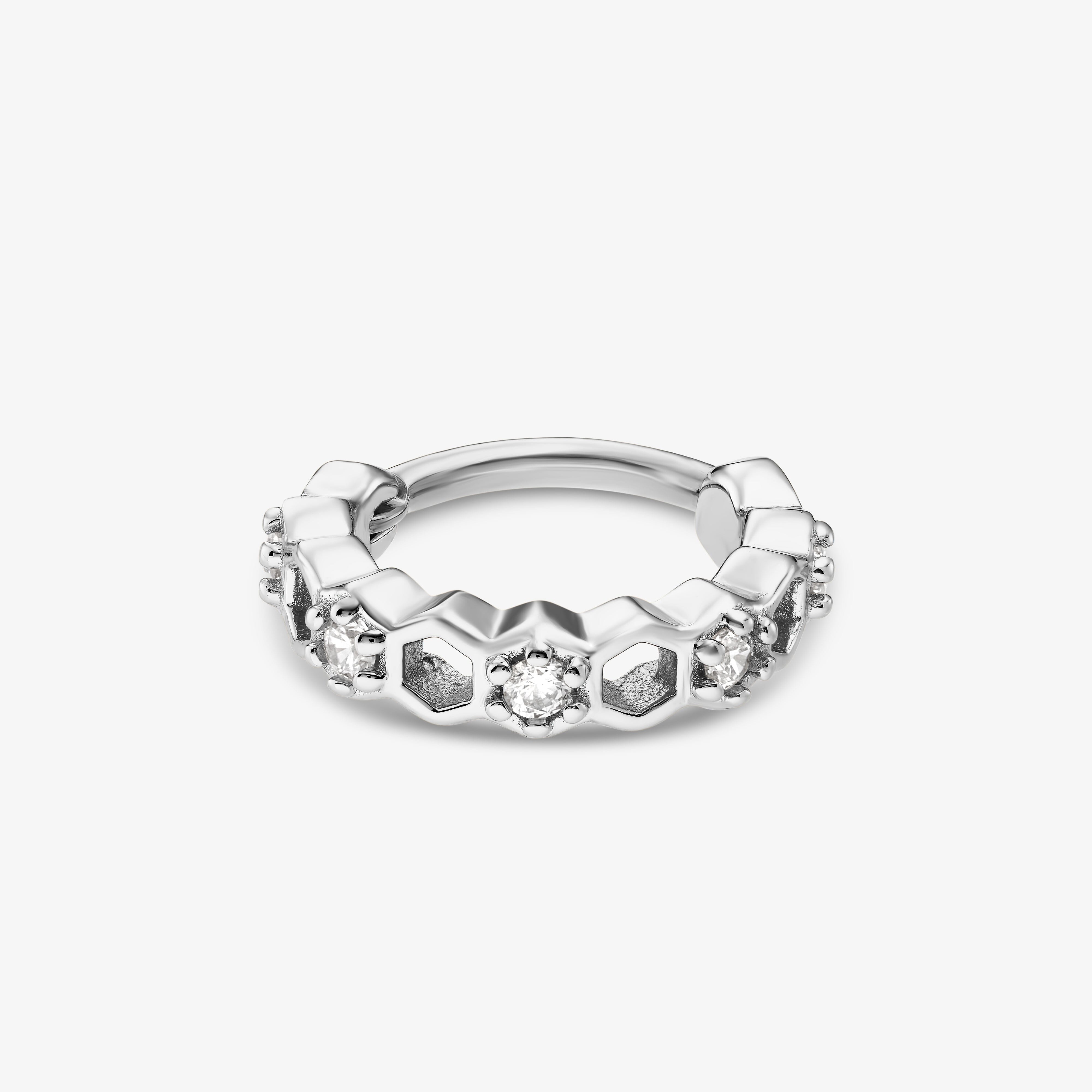 Royale Anneau Nébuleuse Argent 8mm 