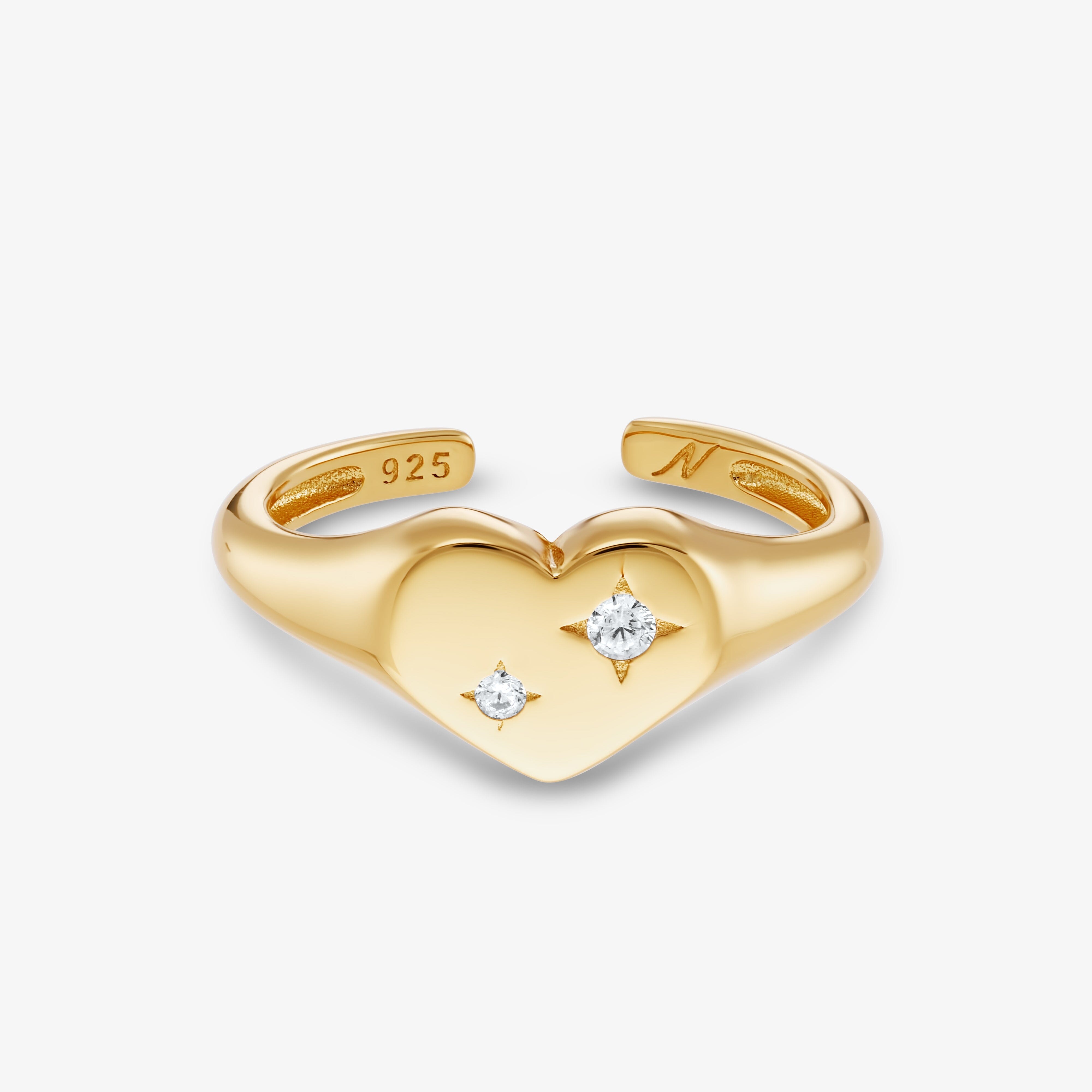 Bague Cœur Bague Nébuleuse Or S/M 