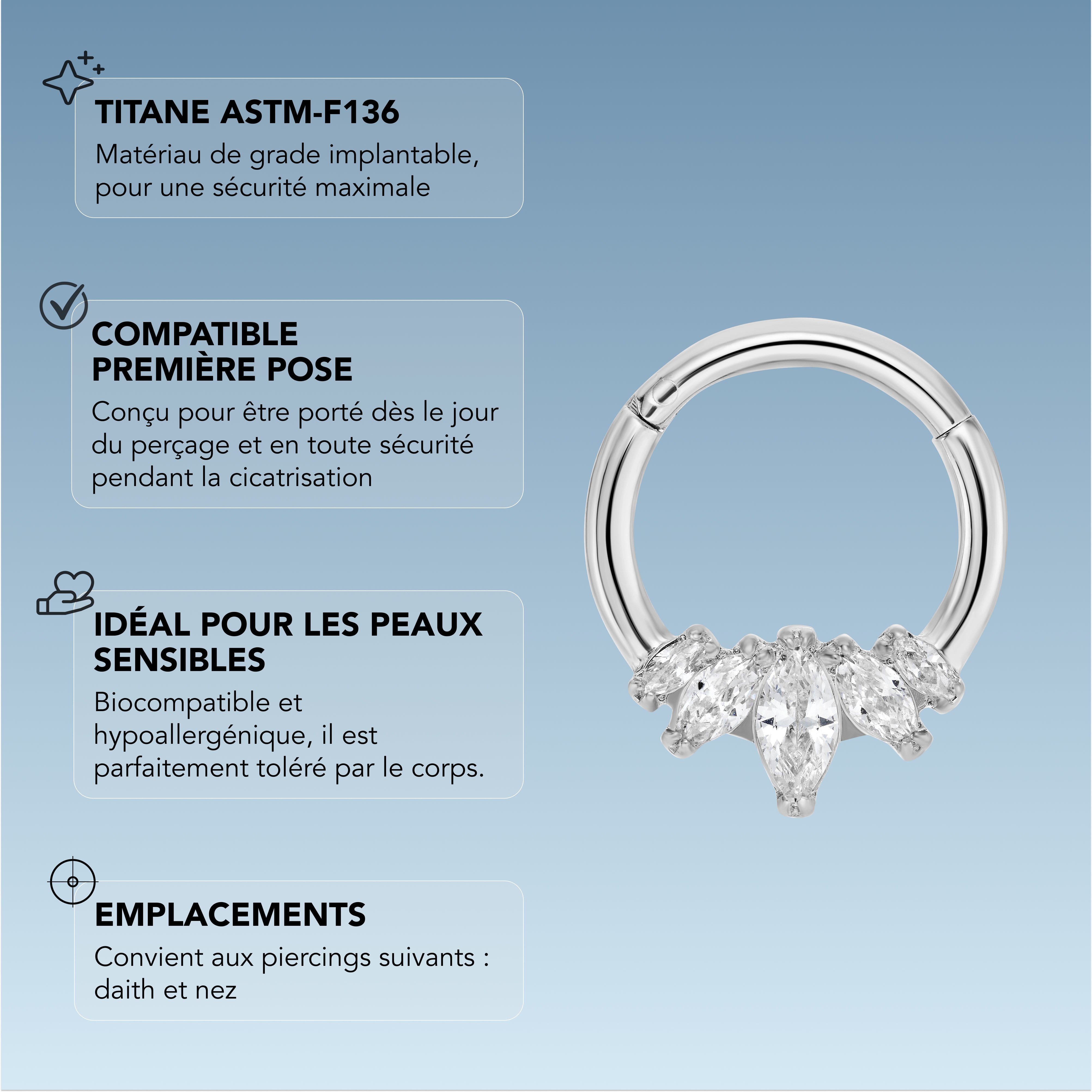 Daith Panthère Blanche